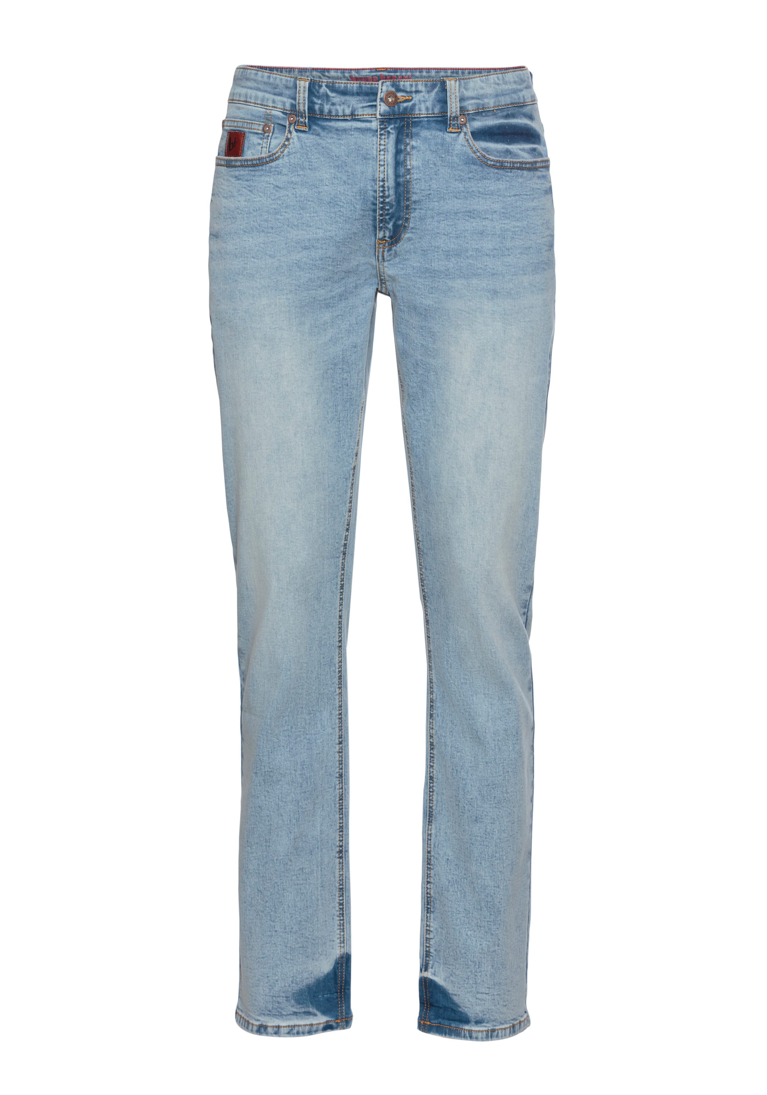 Bruno Banani Straight jeans Hutch rechte broekspijpen, gedeeltelijk met modieuze destroyed-effecten,