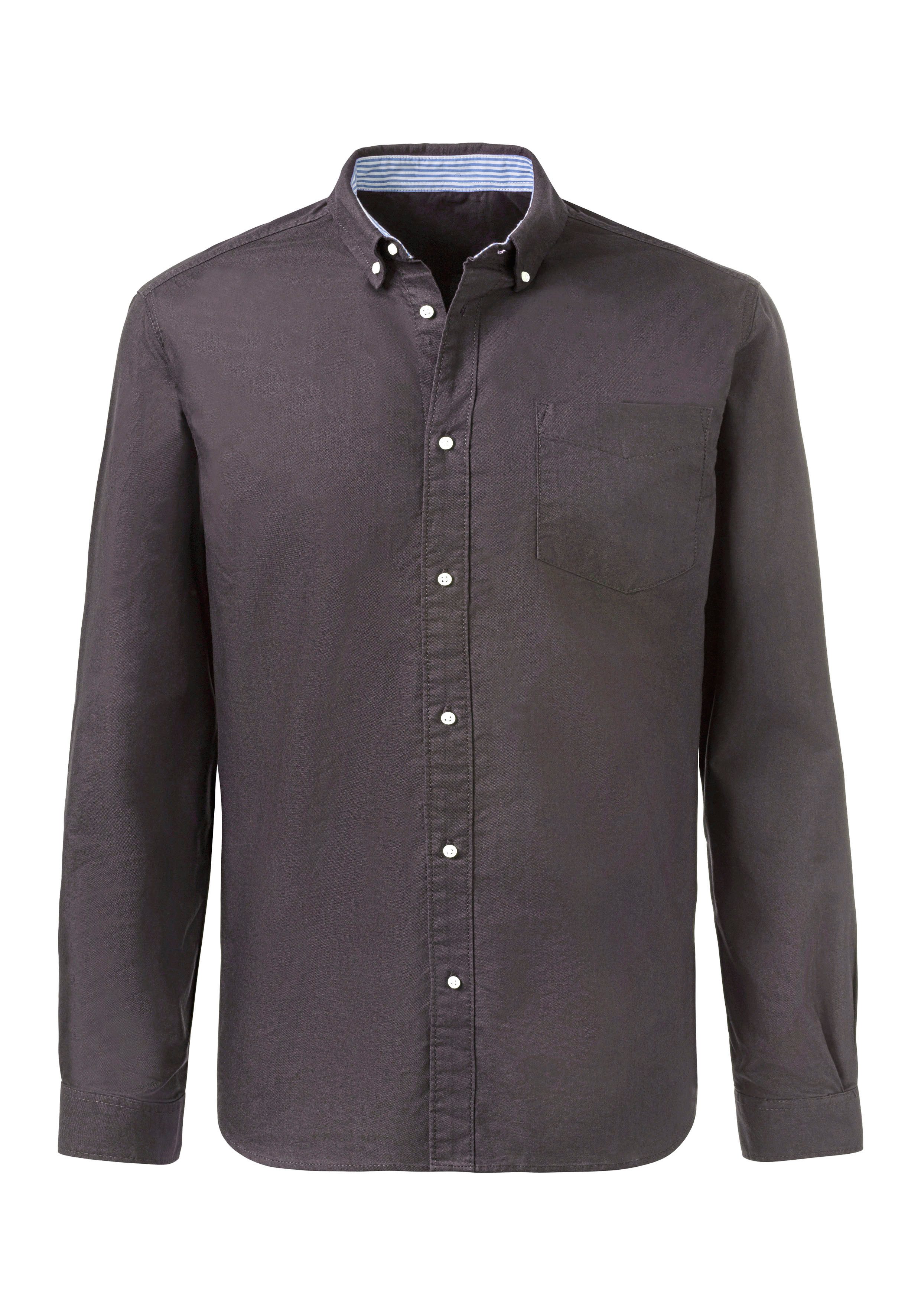 H.I.S Overhemd met lange mouwen Regular fit met button-down kraag, 100% katoen