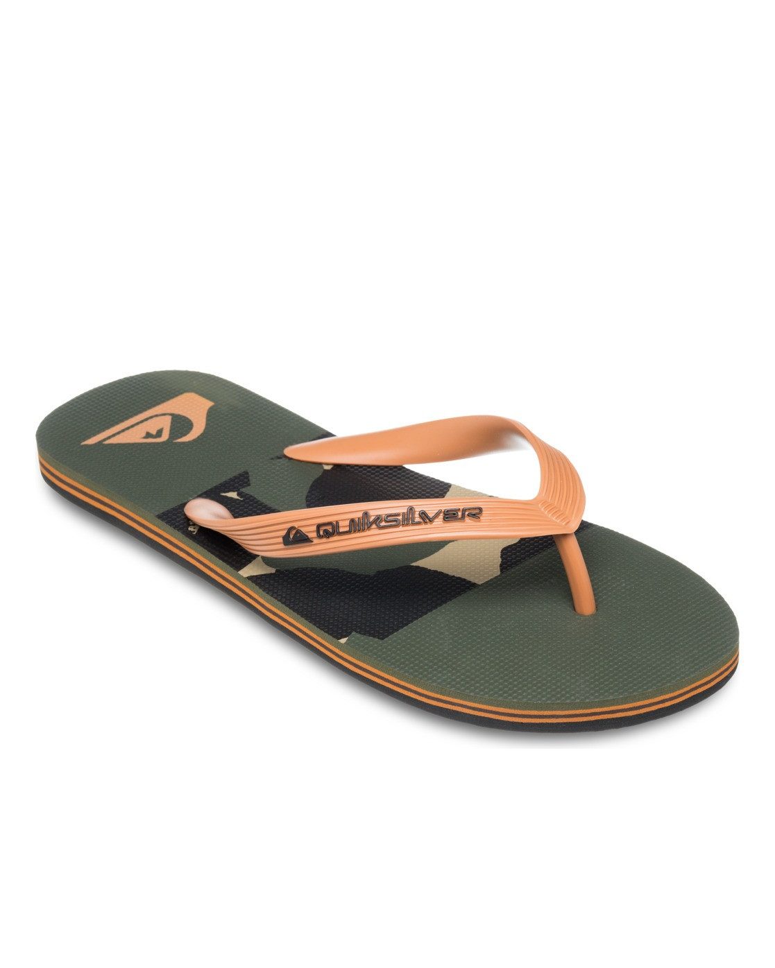 Quiksilver Sandalen Molokai Stripe 25 heren slippers maat 10(43) bruin