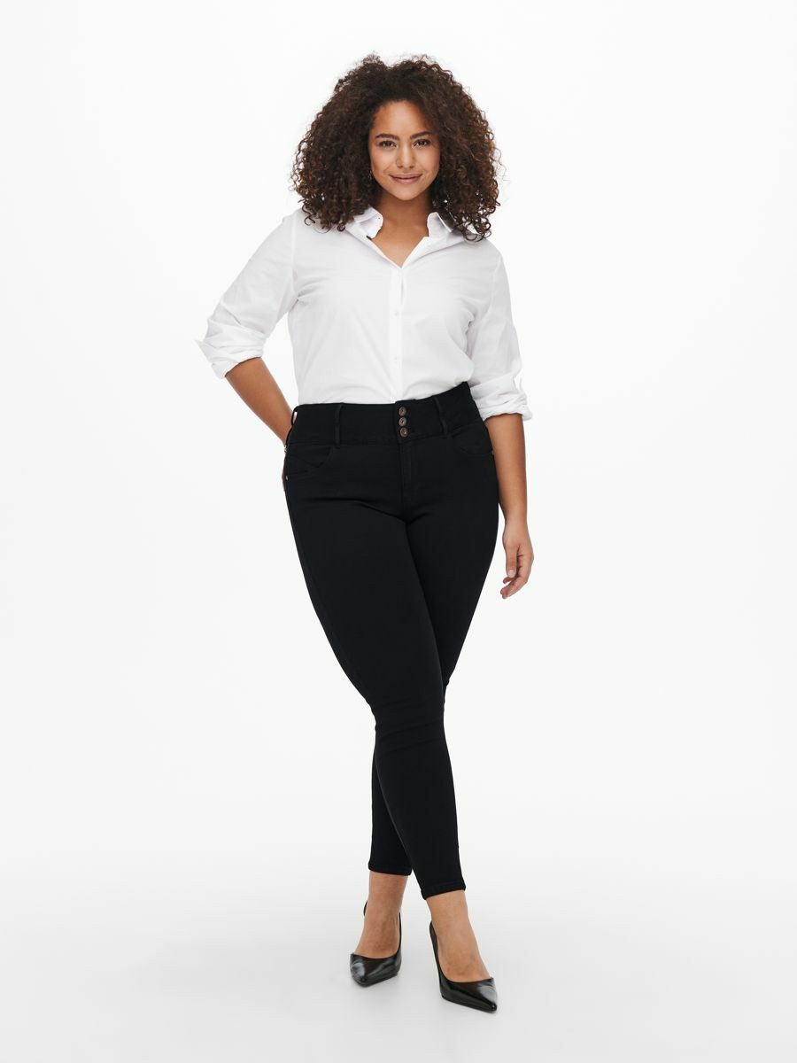 ONLY CARMAKOMA Skinny fit jeans CARANNA LIFE HW SK ANK JEANS BLACK NOOS