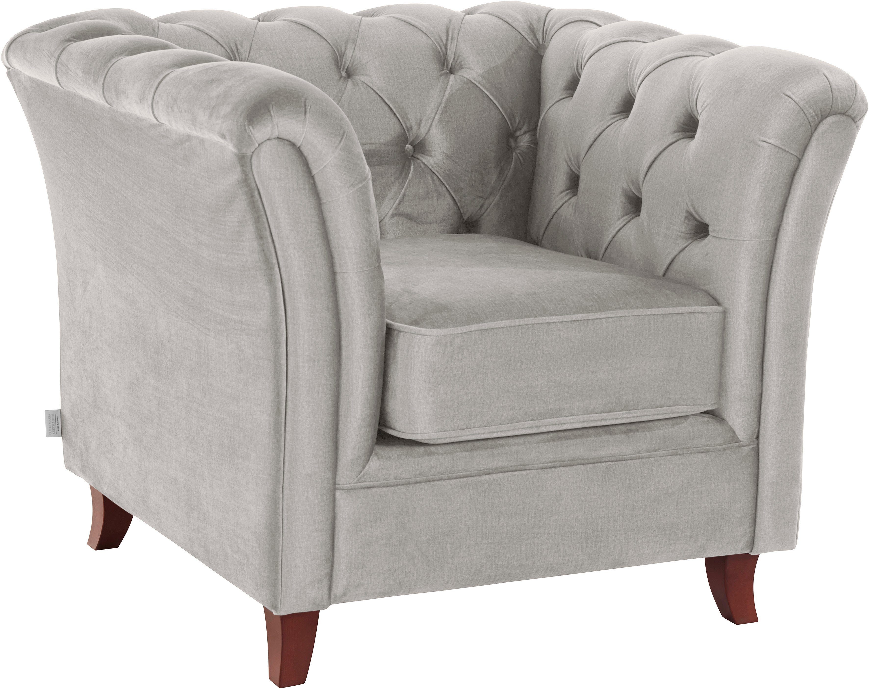 Home affaire Chesterfield-fauteuil Reims cocktailstoel, stoel met echte chesterfield-capitonnage, uitstekende verwerking