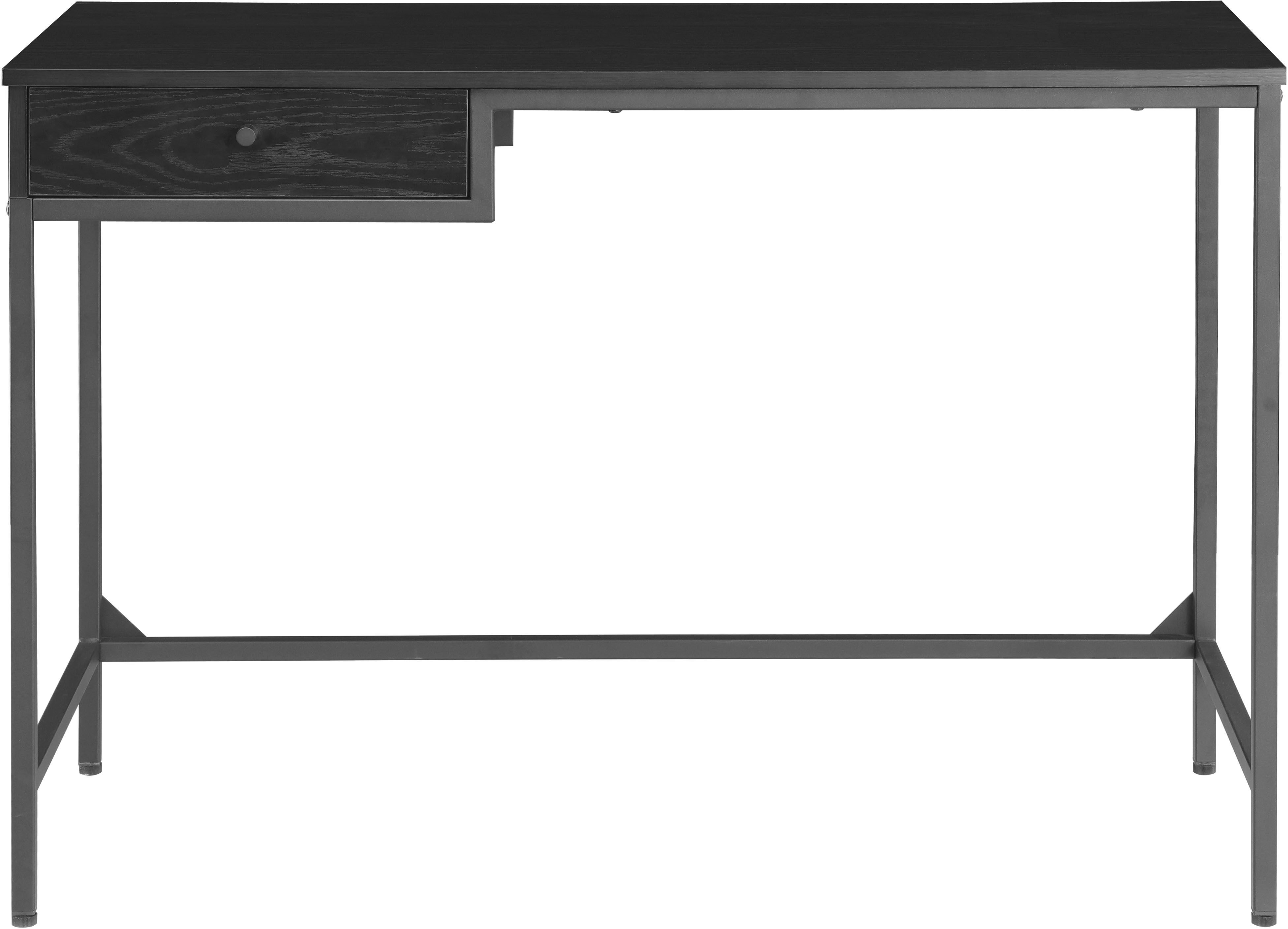 INOSIGN Bureau Ronica Metalen frame, 1 lade, ABS-randen, breedte 110 cm bureaus zwart