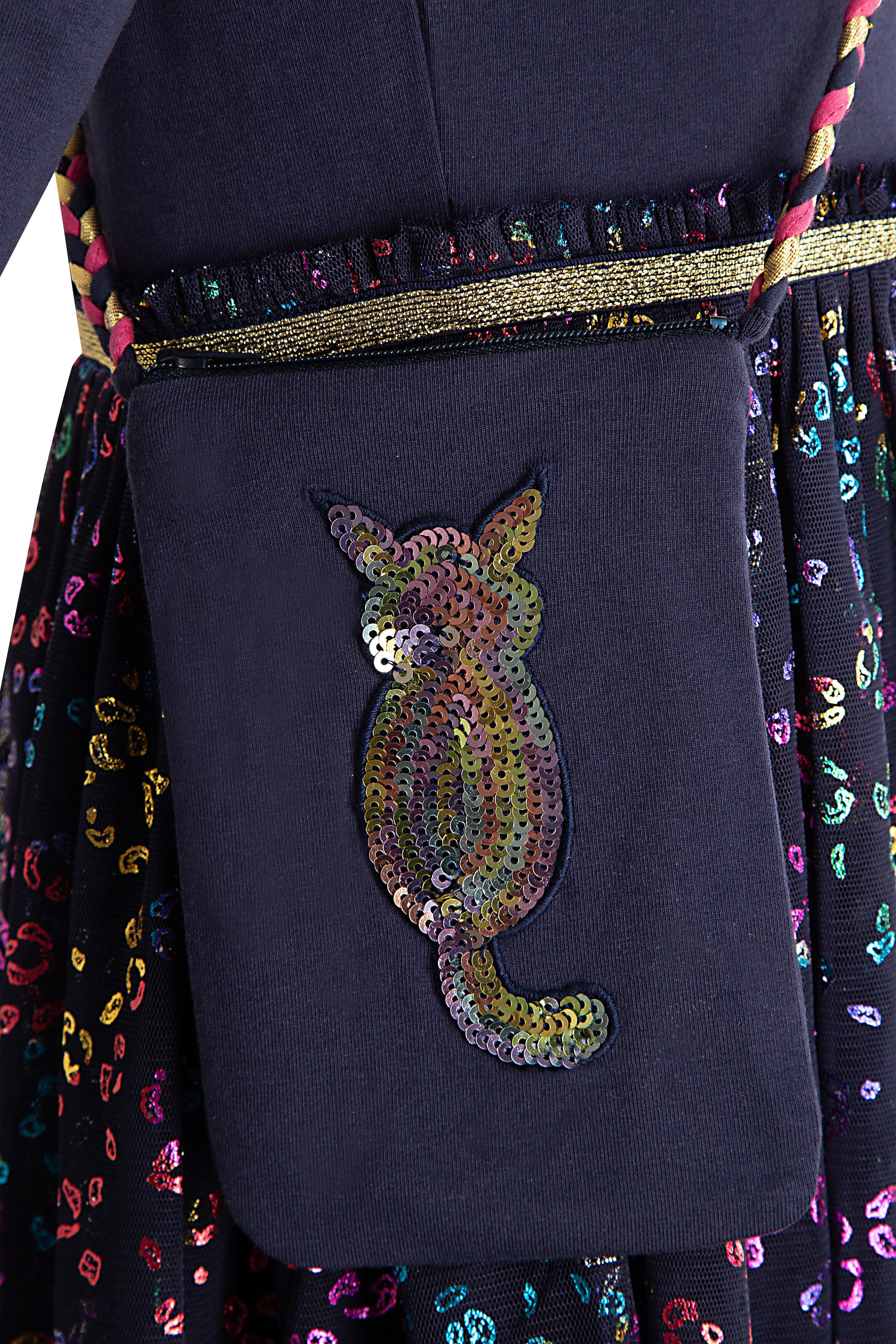 happy girls Midi-jurk met kleine schoudertas met pailletten (set, 2-delig)