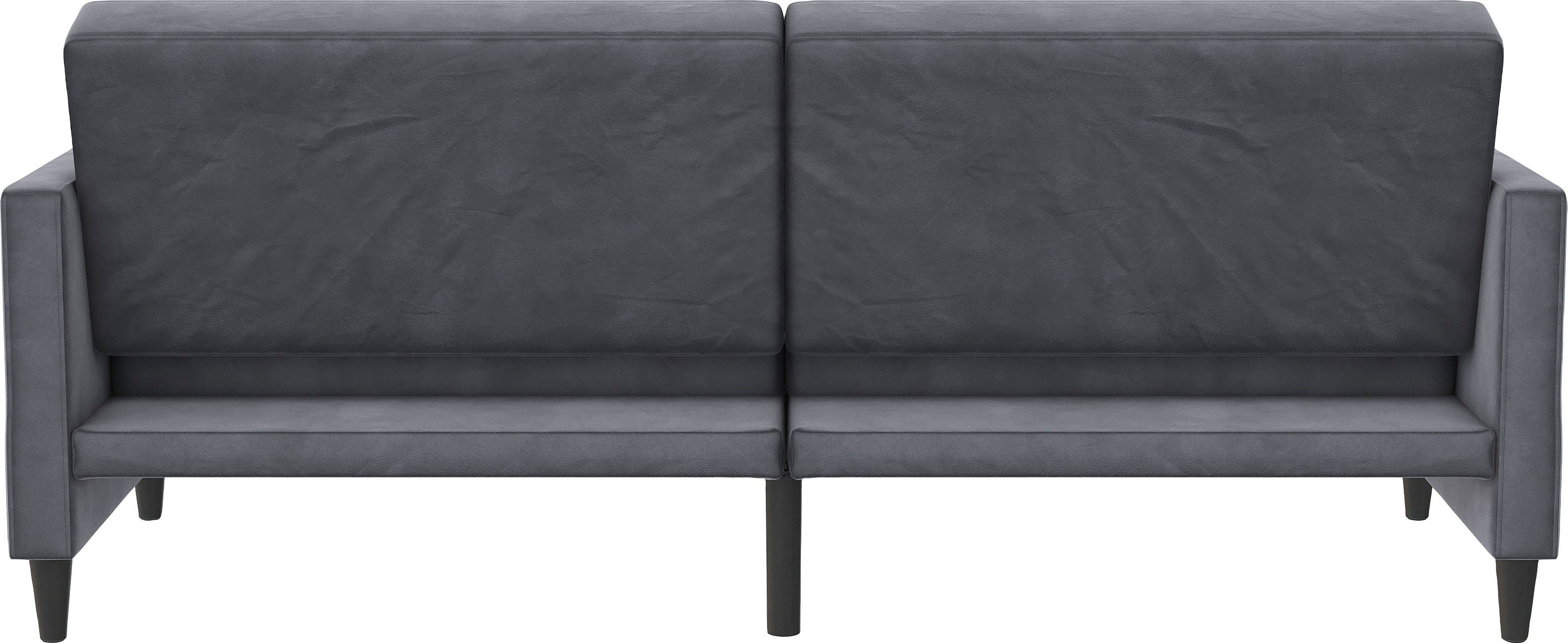 Dorel Home 3-zitsbank Hartford II Slaapfunctie, rugleuning 2-delig, 3-voudig verstelbaar, zithoogte 43 cm