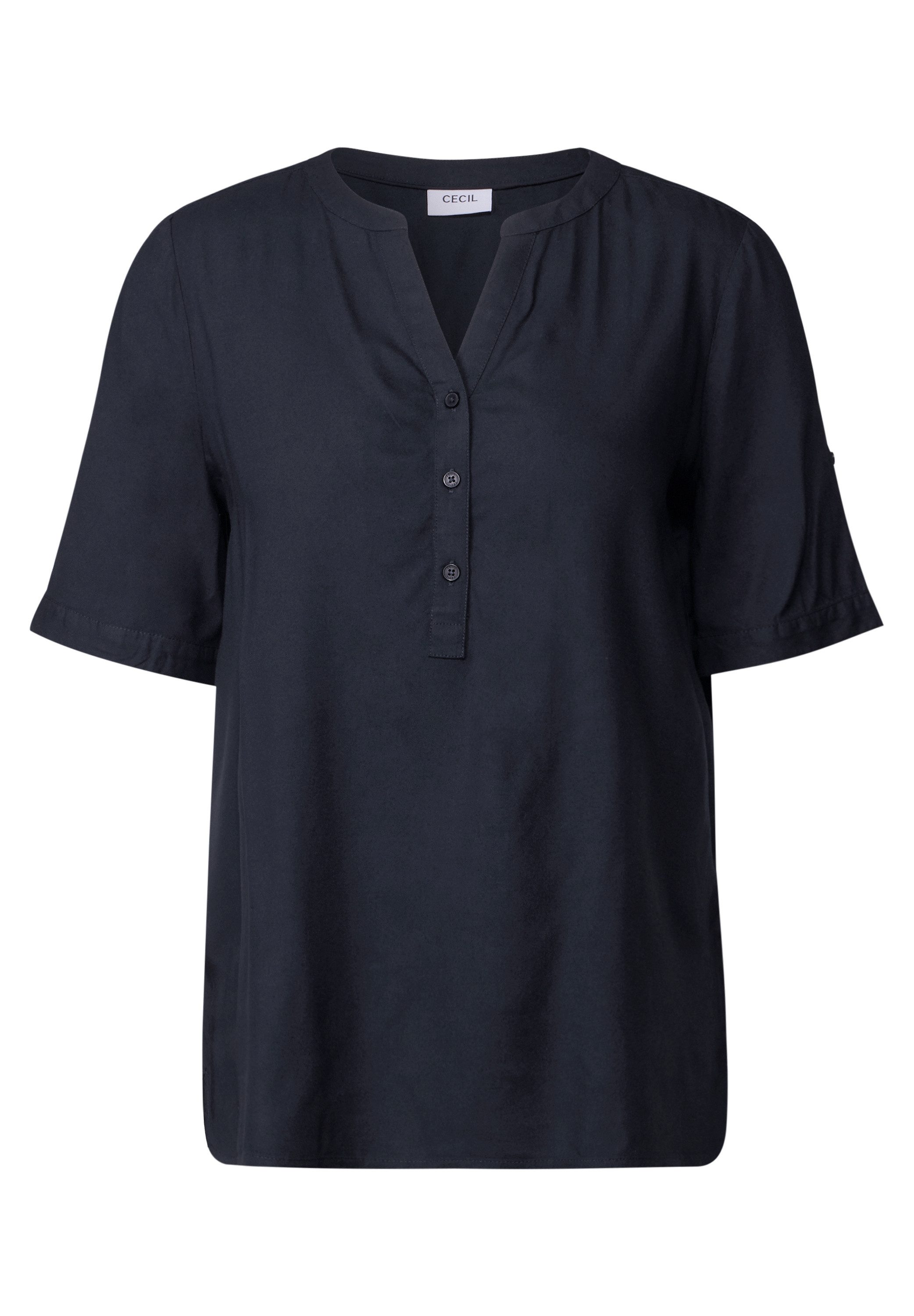 Cecil Blouse met korte mouwen met knoopsluiting en van viscose