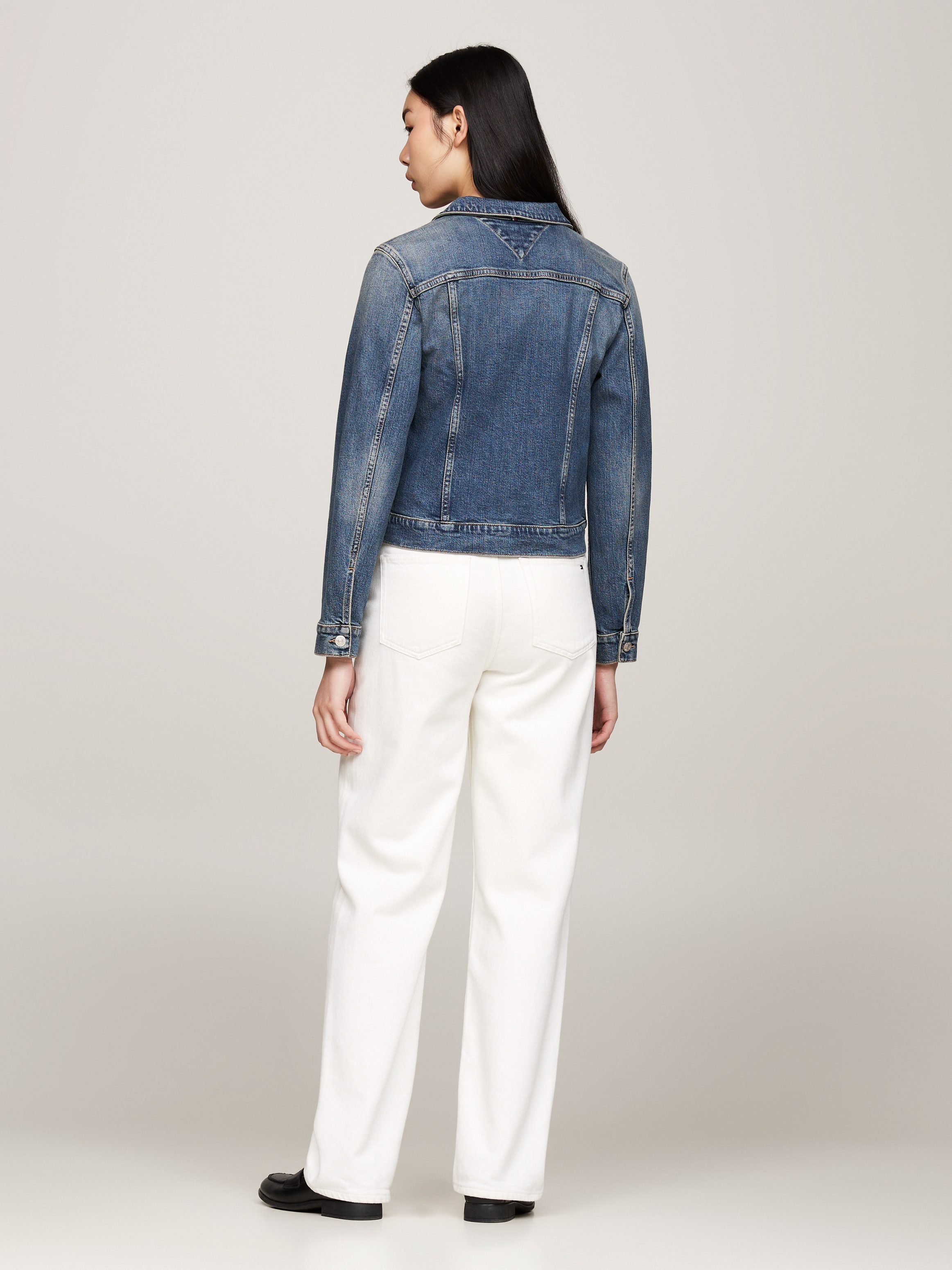 Tommy Hilfiger Jeansjack met geborduurd logo