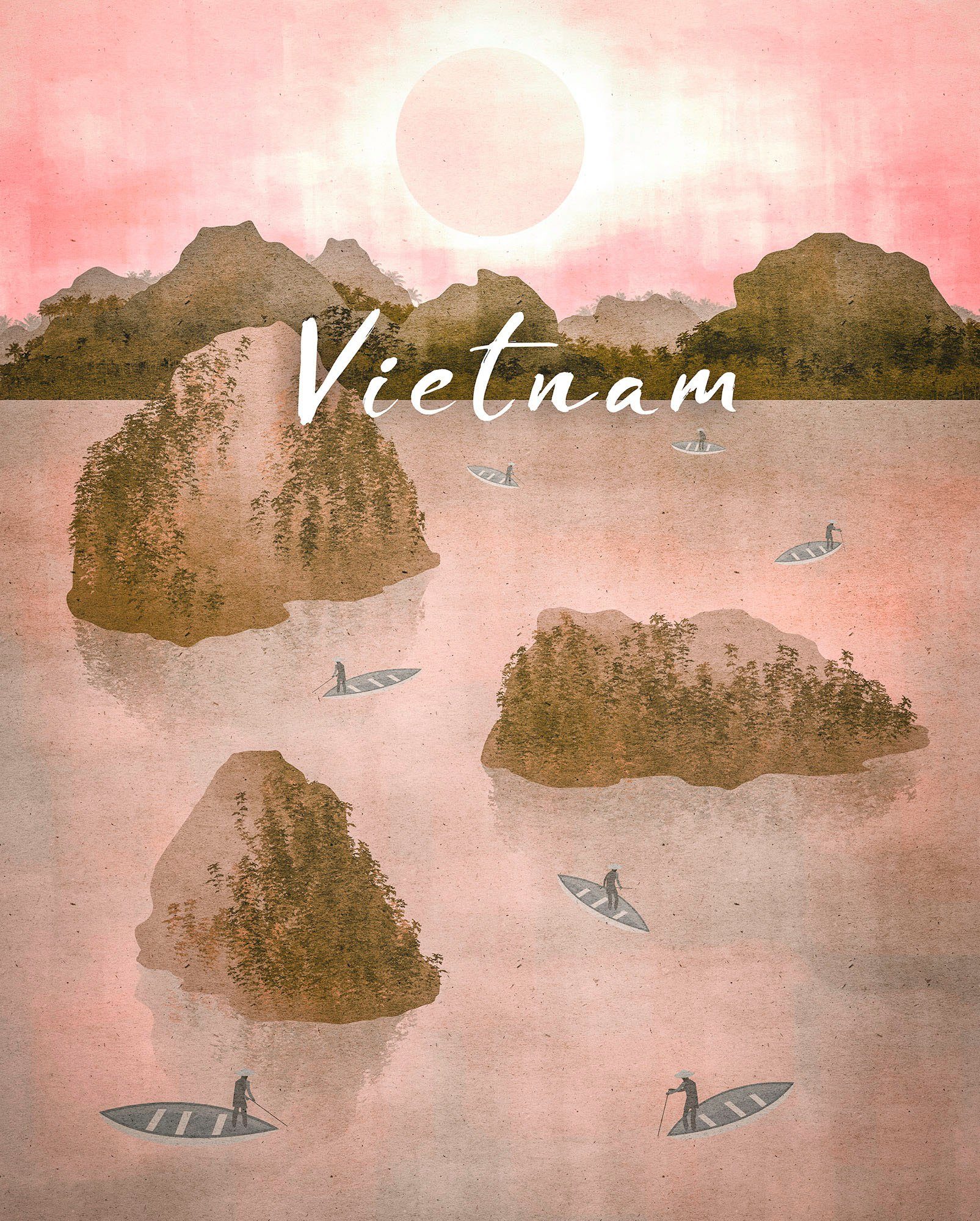 Komar Artprint Vintage Travel Vietnam (1 stuk)