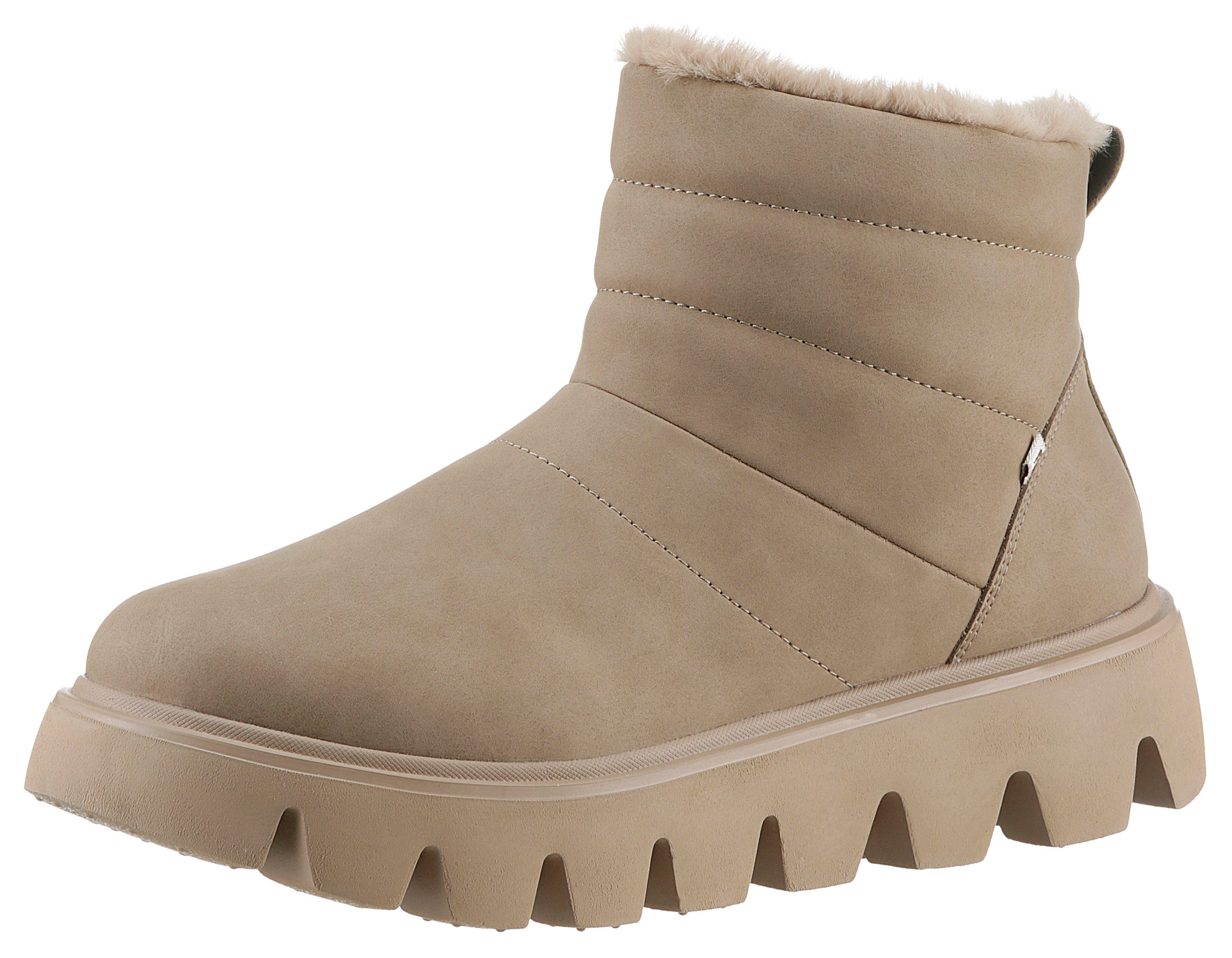 Rieker EVOLUTION Winterlaarzen , instappers, enkellaars met uitneembare zachte binnenzool dames winterlaarsjes maat 38 beige
