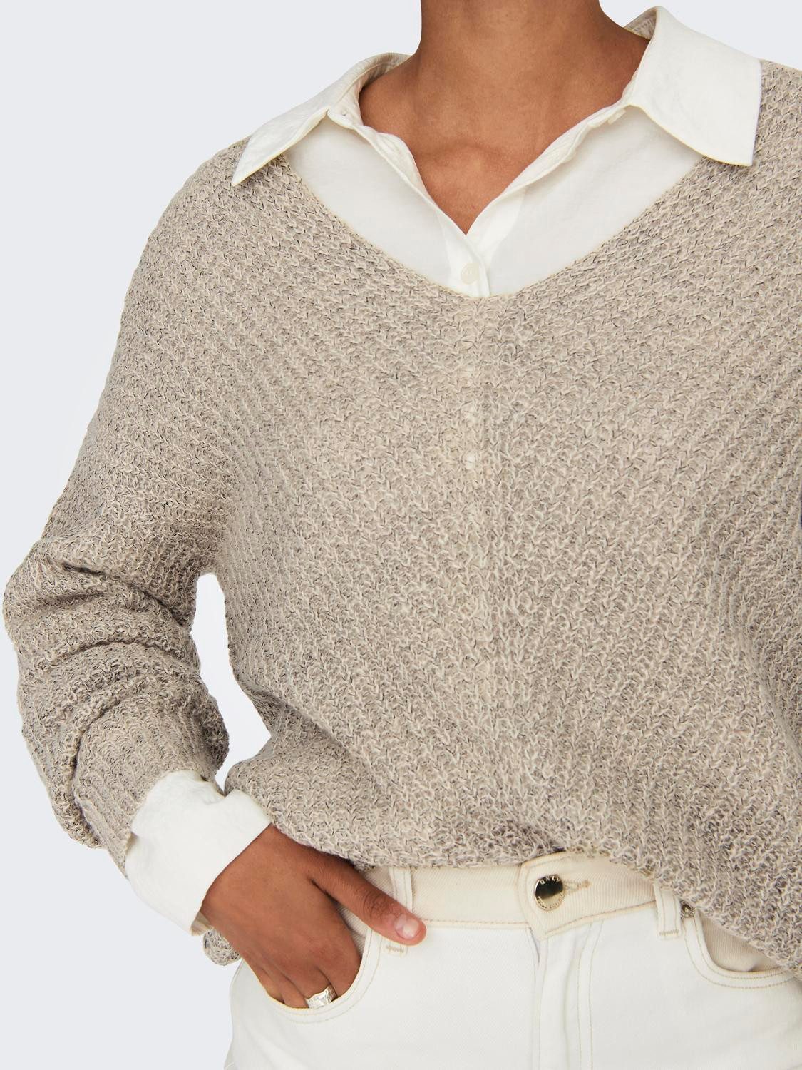 JDY Gebreide trui JDYNEW MEGAN L/S PULLOVER KNT NOOS