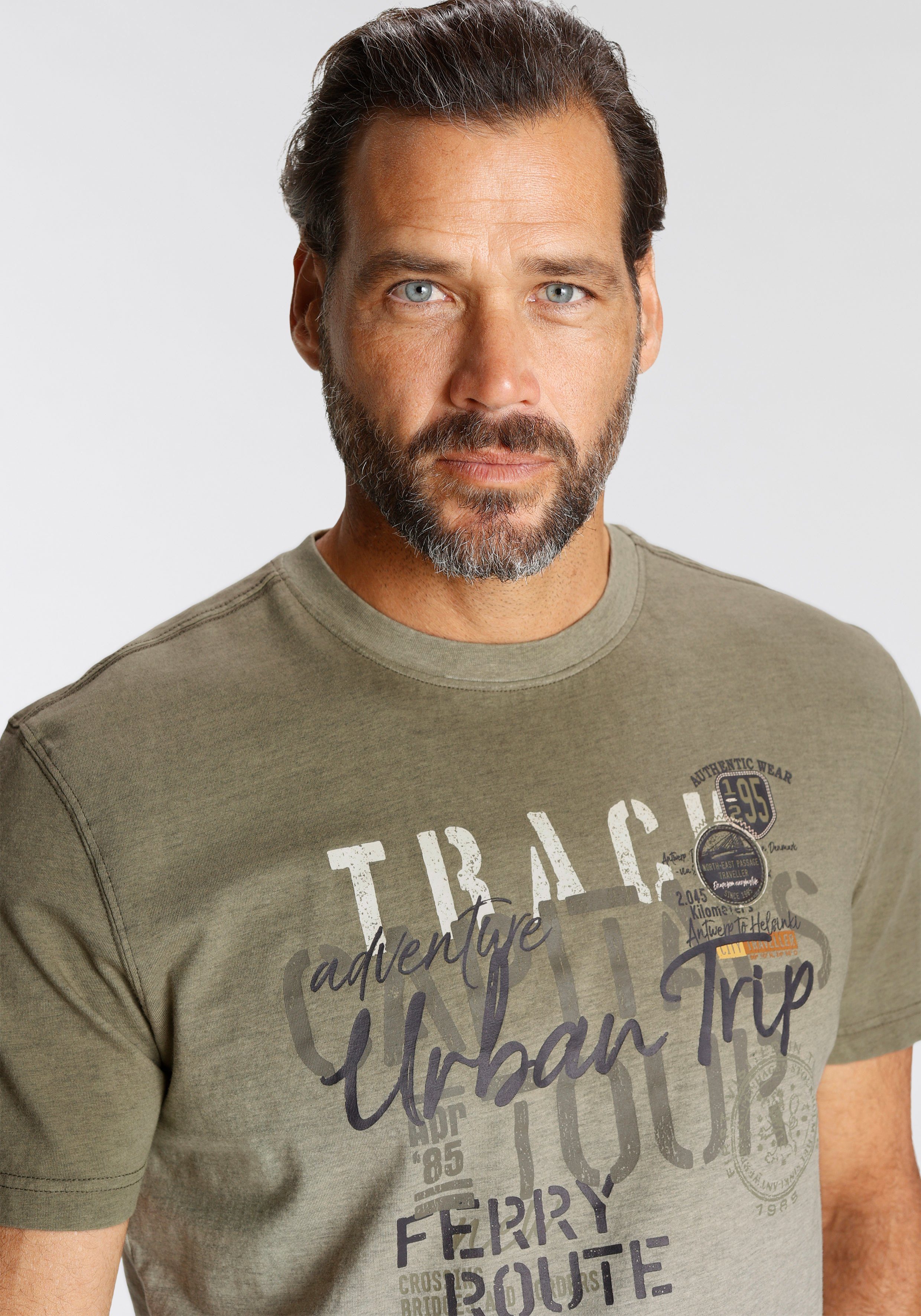 Man's World T-shirt Korte mouw, regular fit, bedrukte ontwerp, ronde hals