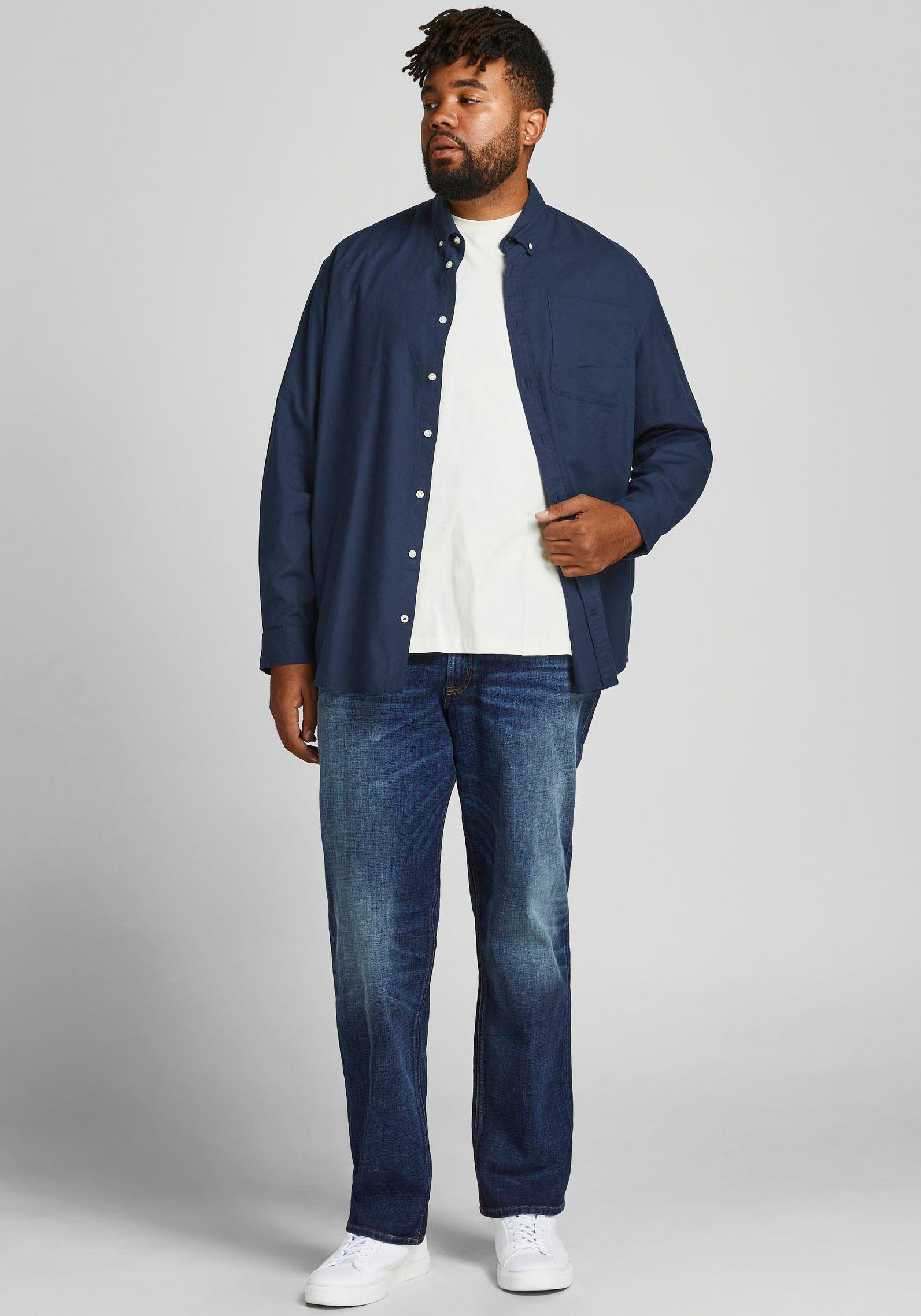 Jack & Jones PlusSize Overhemd met lange mouwen OXFORD SHIRT
