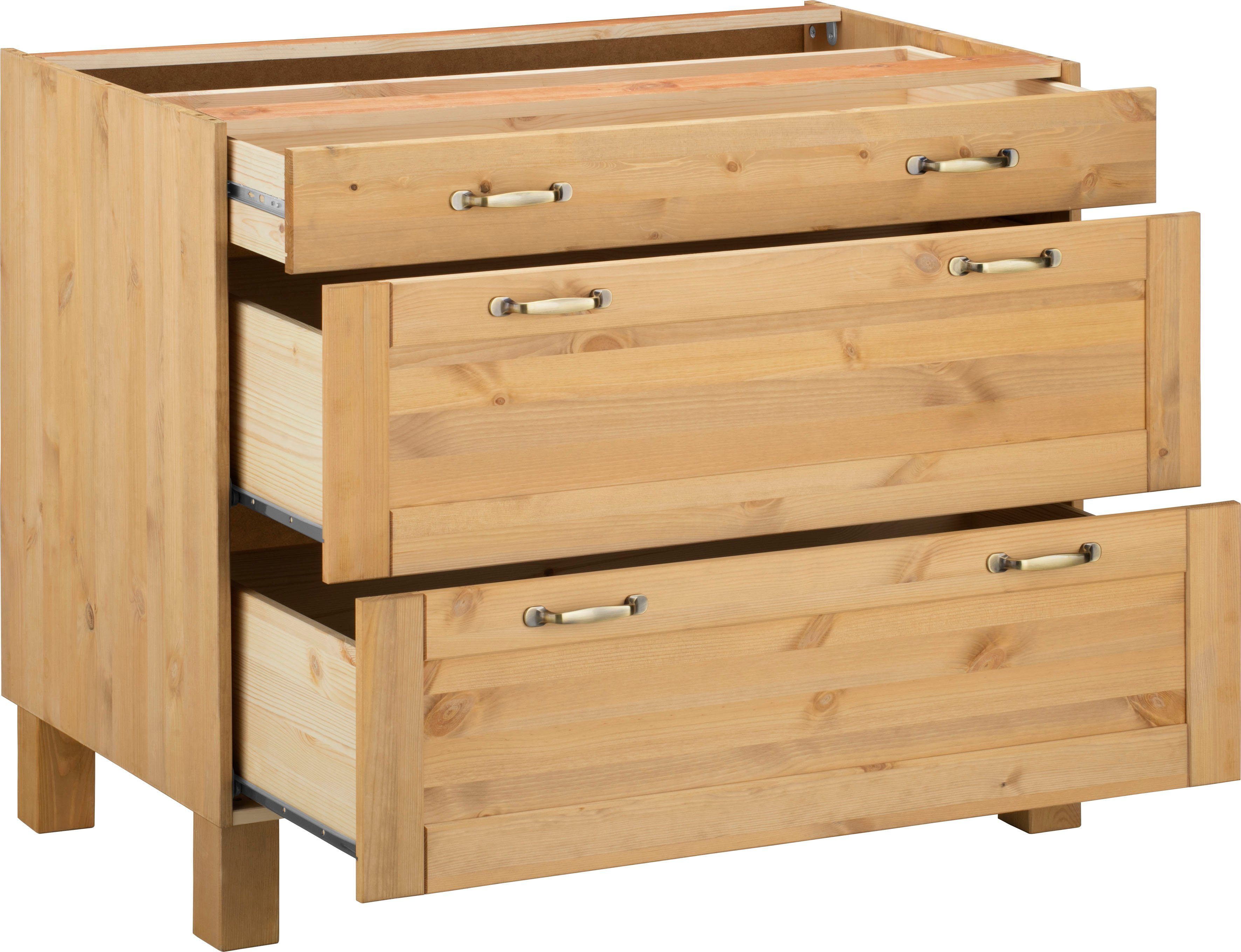 Home affaire Onderkast Alby Breedte 100 cm, 3 laden