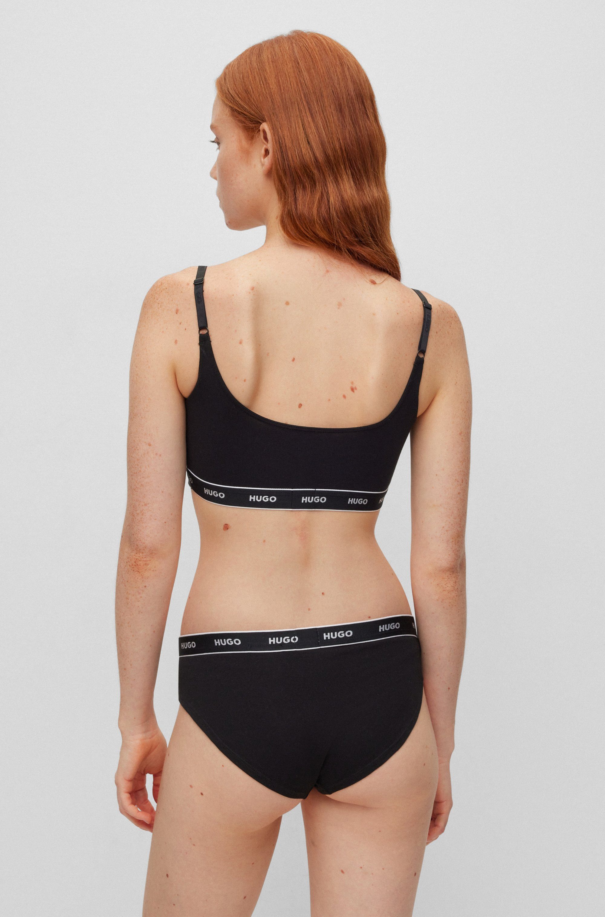 HUGO underwear Slip TRIPLET BRIEF STRIPE met hugo logo-elastisch tailleband (3 stuks)
