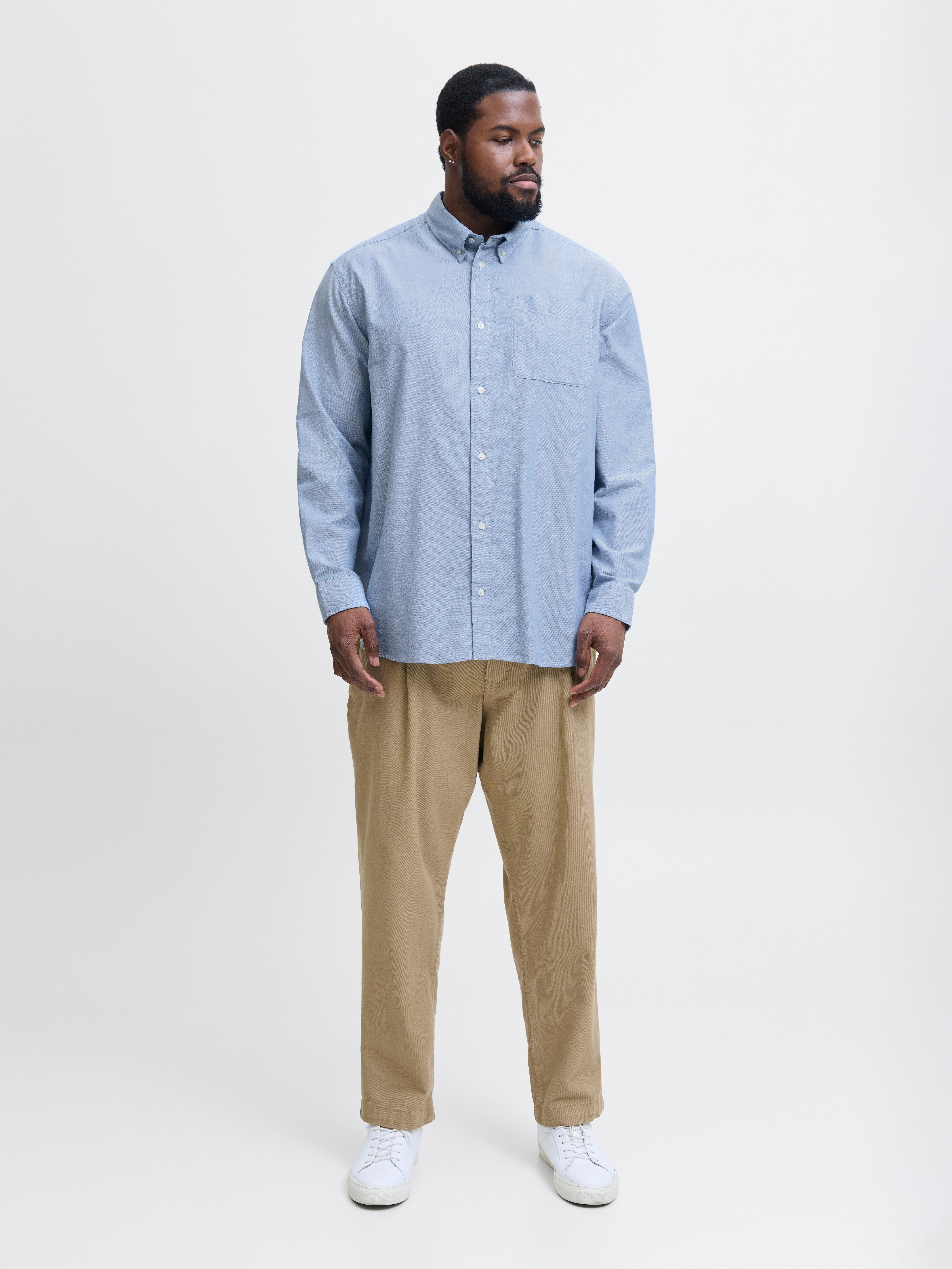 Jack & Jones PlusSize Overhemd met lange mouwen JPRBLUBROOK OXFORD SHIRT L/S NOOS PLS