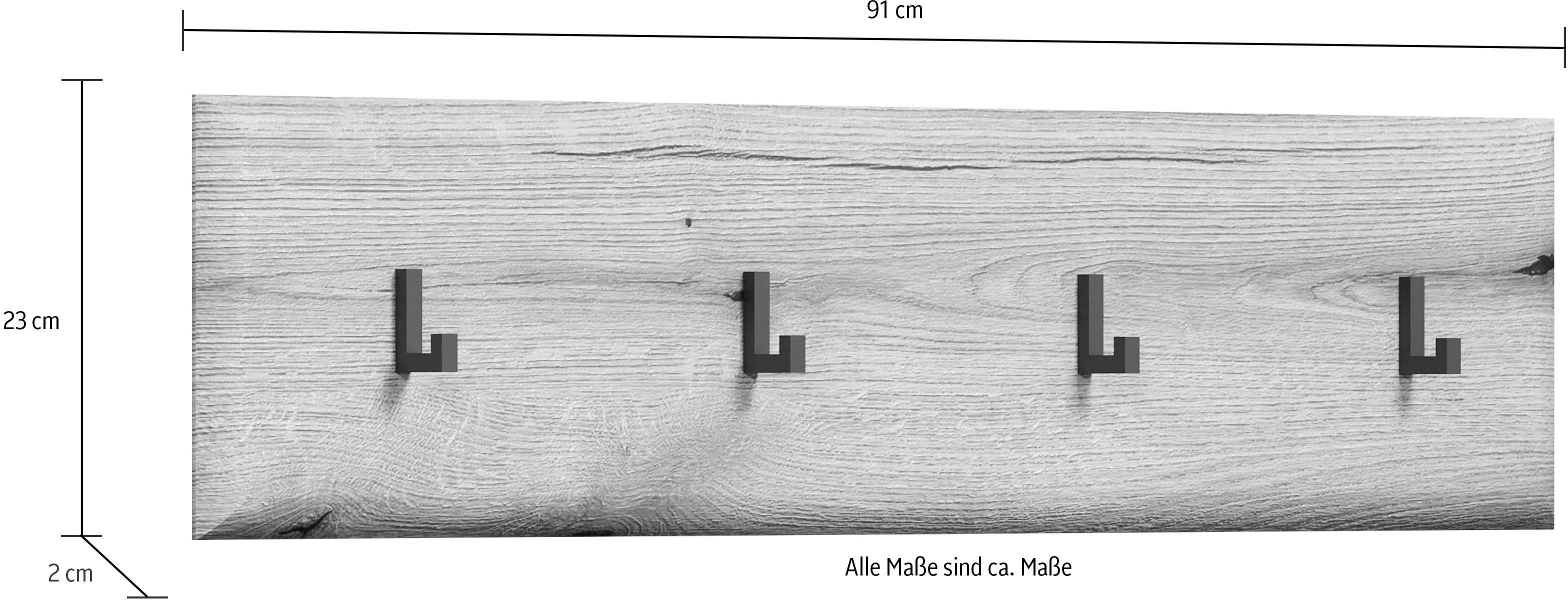 INOSIGN Wandrek Graz Afmetingen (B/H/D in cm): (91/80/2) - kleur: wit hoogglans en eik (1 stuk)