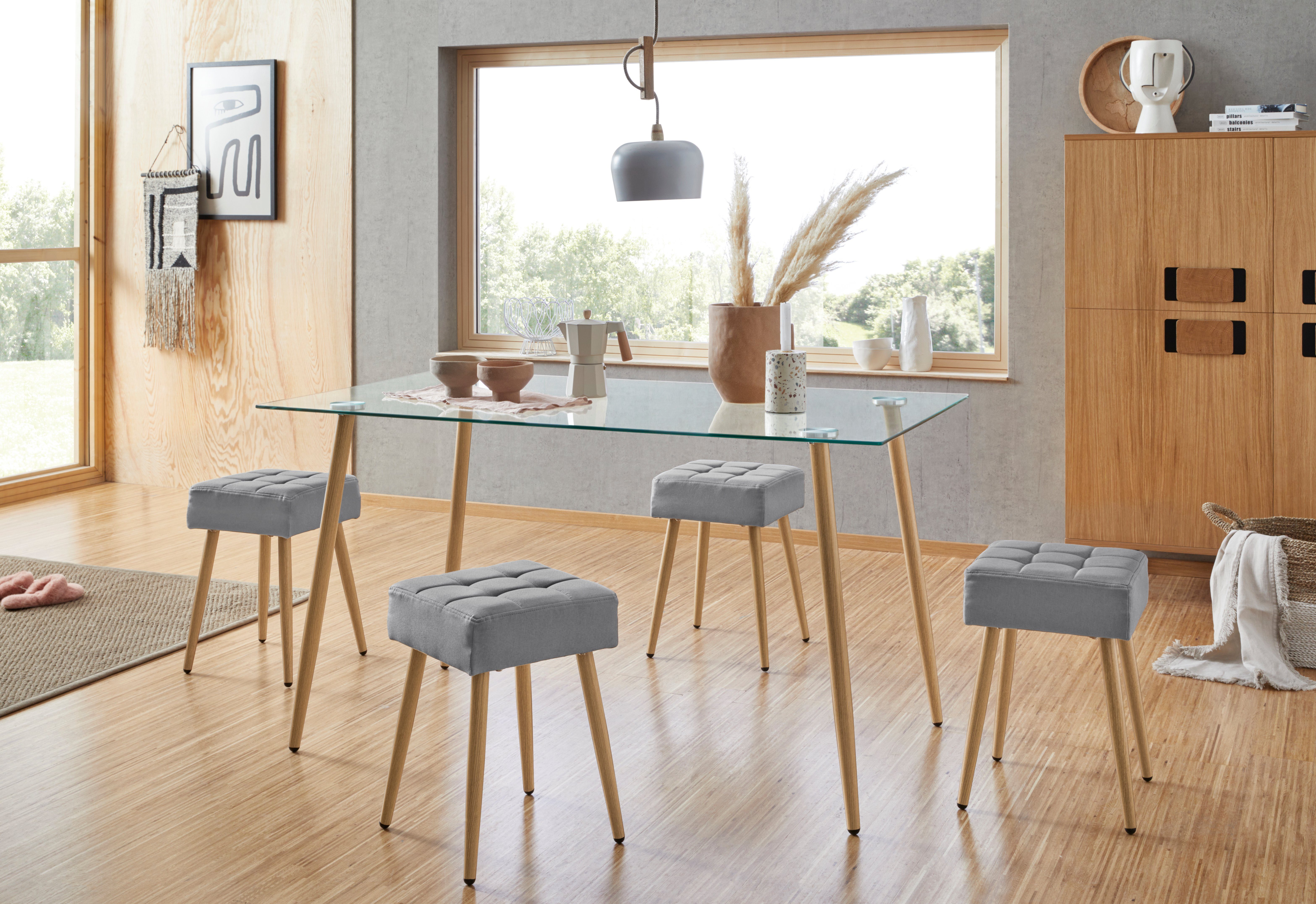 INOSIGN Hocker Louise vierkante zitting in 32 cm (1 stuk)