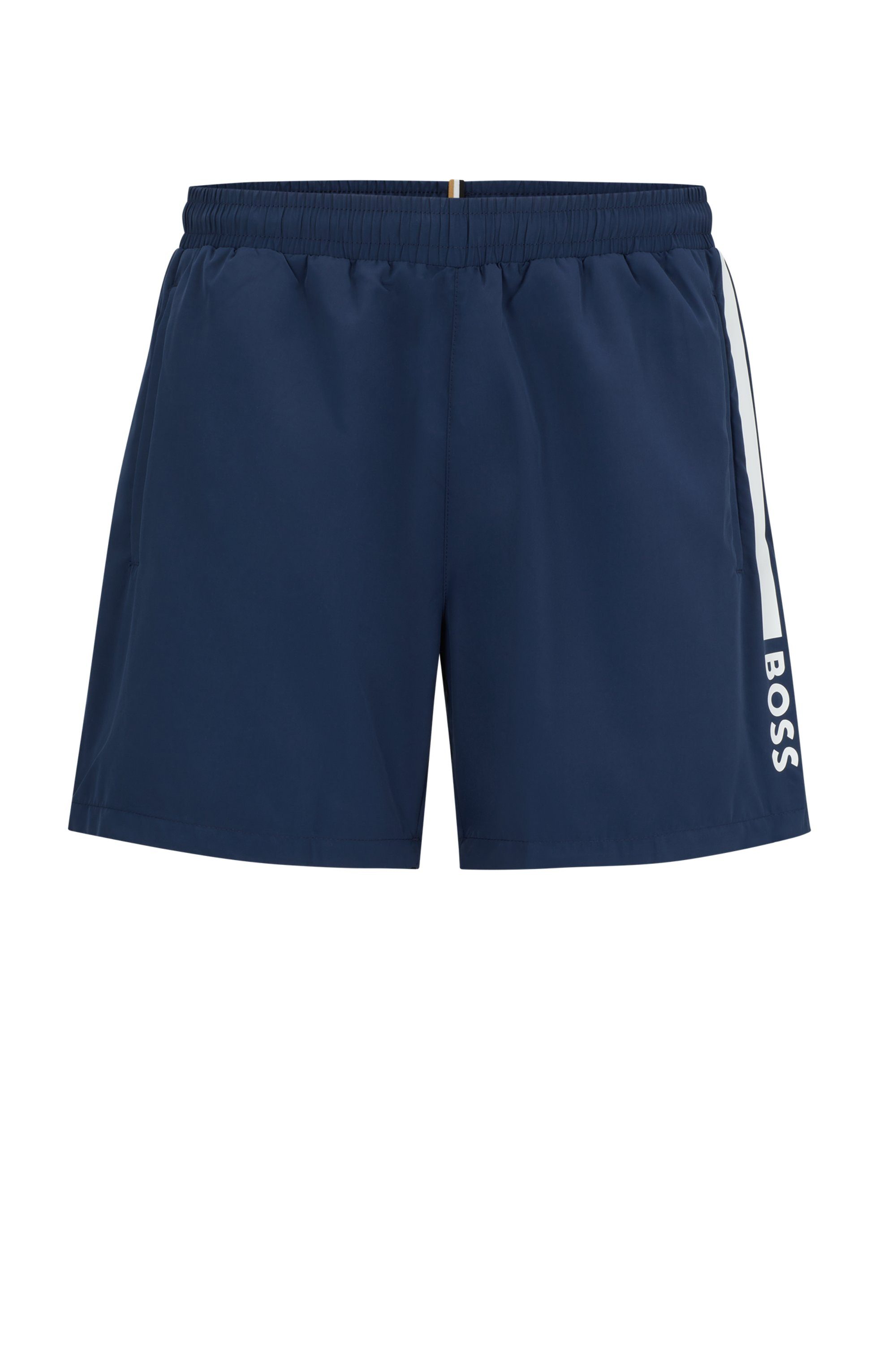 BOSS Zwemshort Dolphin met contraststrepen opzij