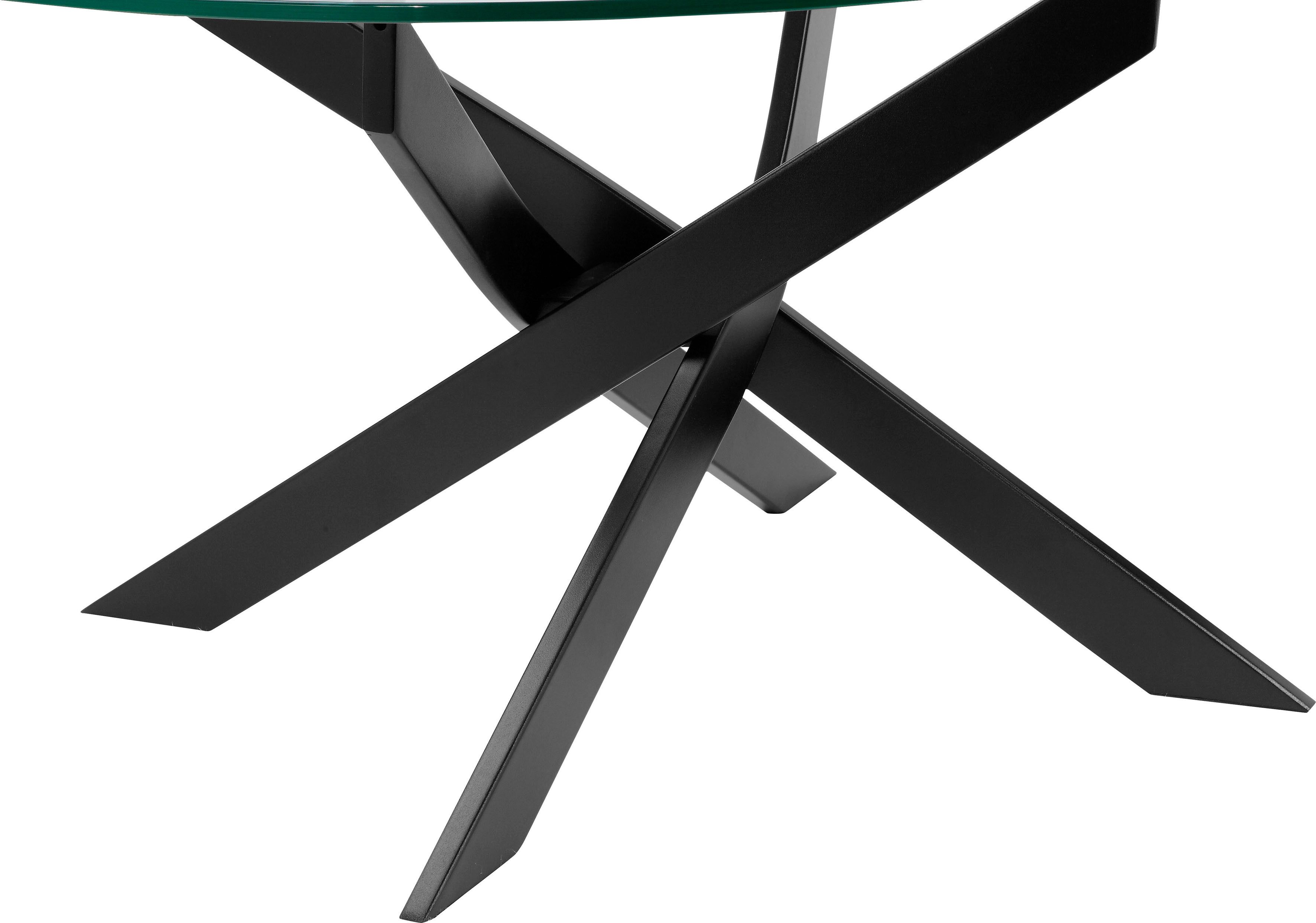 Leonique Salontafel Luzie verschillend onderstel (in chroom en zwart), breedte 80 cm