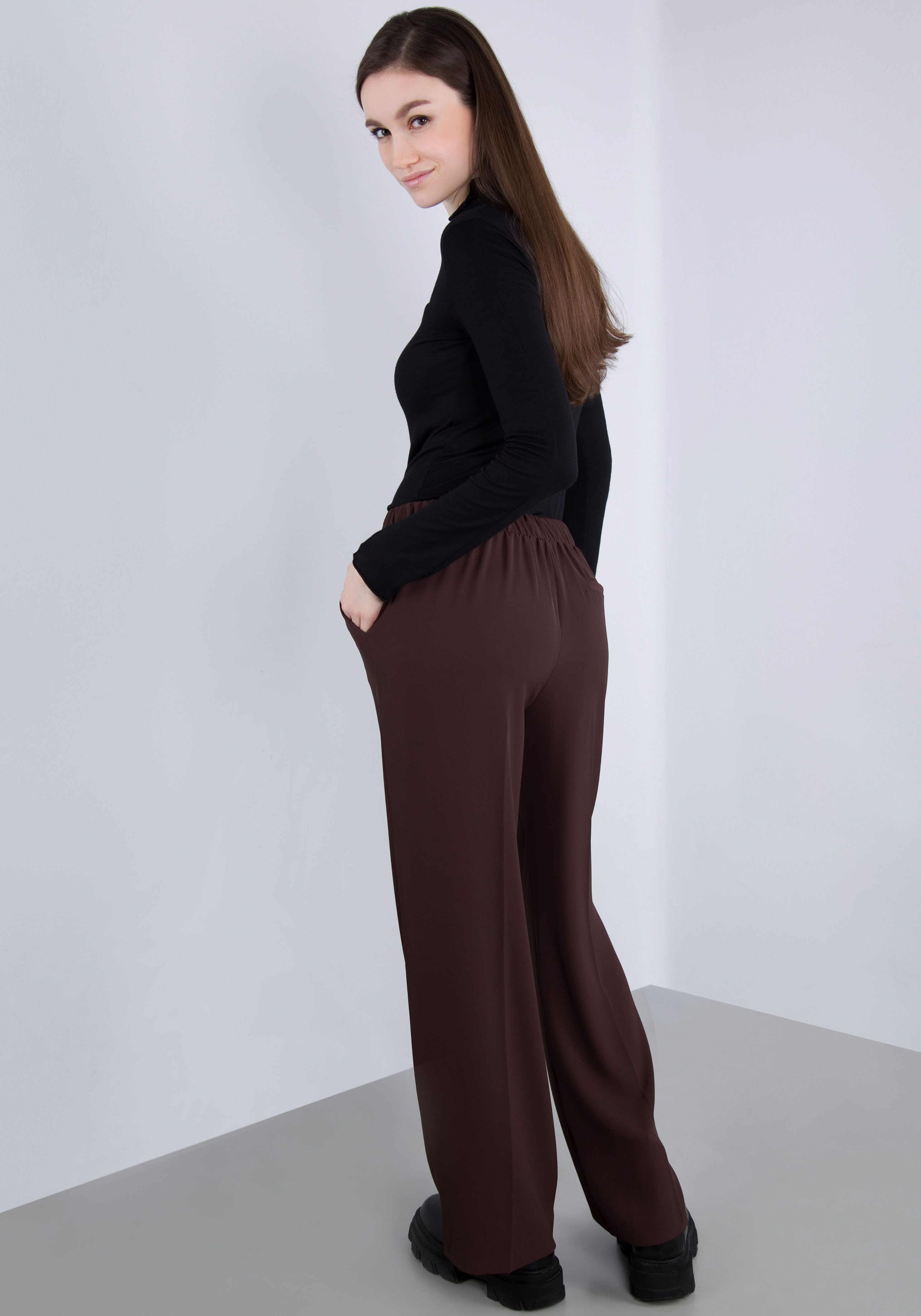 IMPERIAL Comfortbroek met wijde pijpen