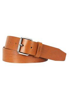 Boss Leren riem met metalen gesp en boss-logo-gravure op de lus