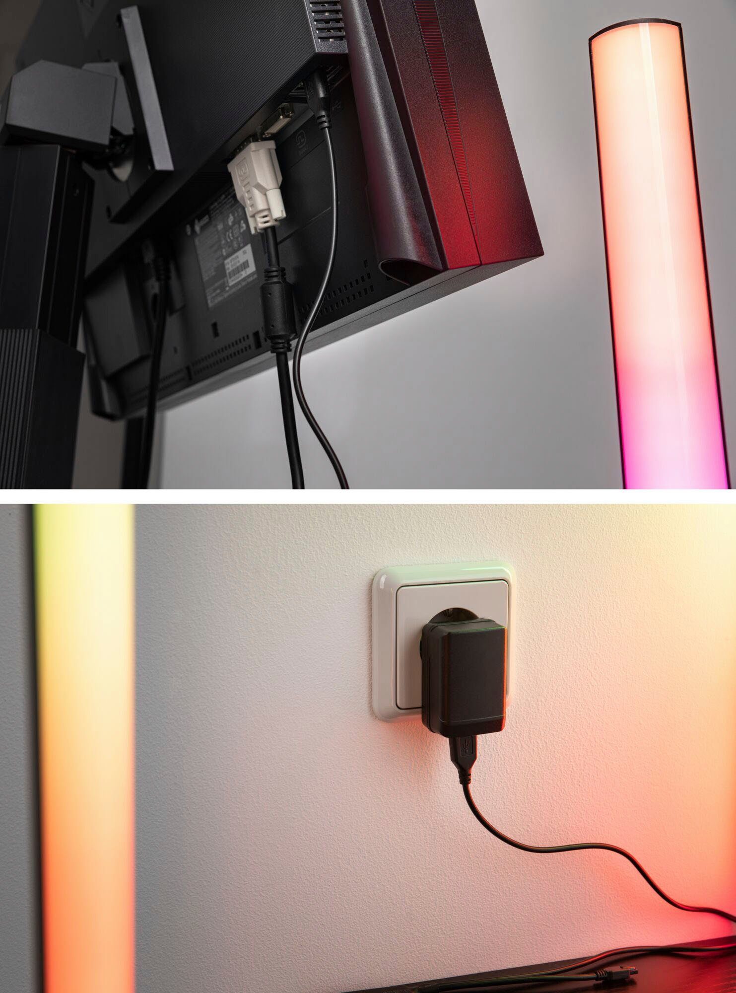 Paulmann Led-strepen EntertainLED Lightbar Dynamic Rainbow RGB 30x30mm 2x0,6W 2x24lm (1 stuk)