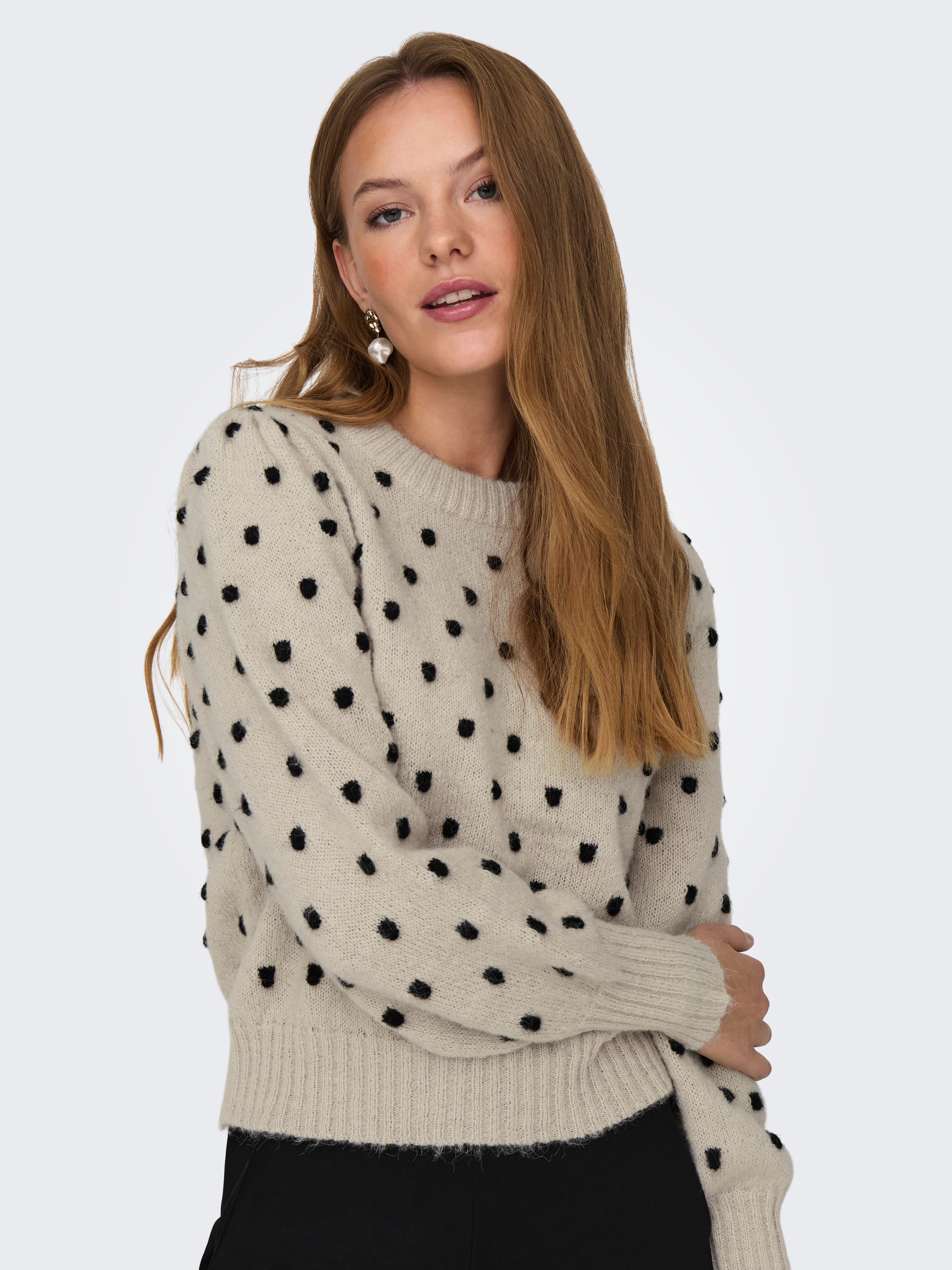 JDY Trui met ronde hals JDYSIGRID LIFE L/S ON PUFF PULL KNT NOOS