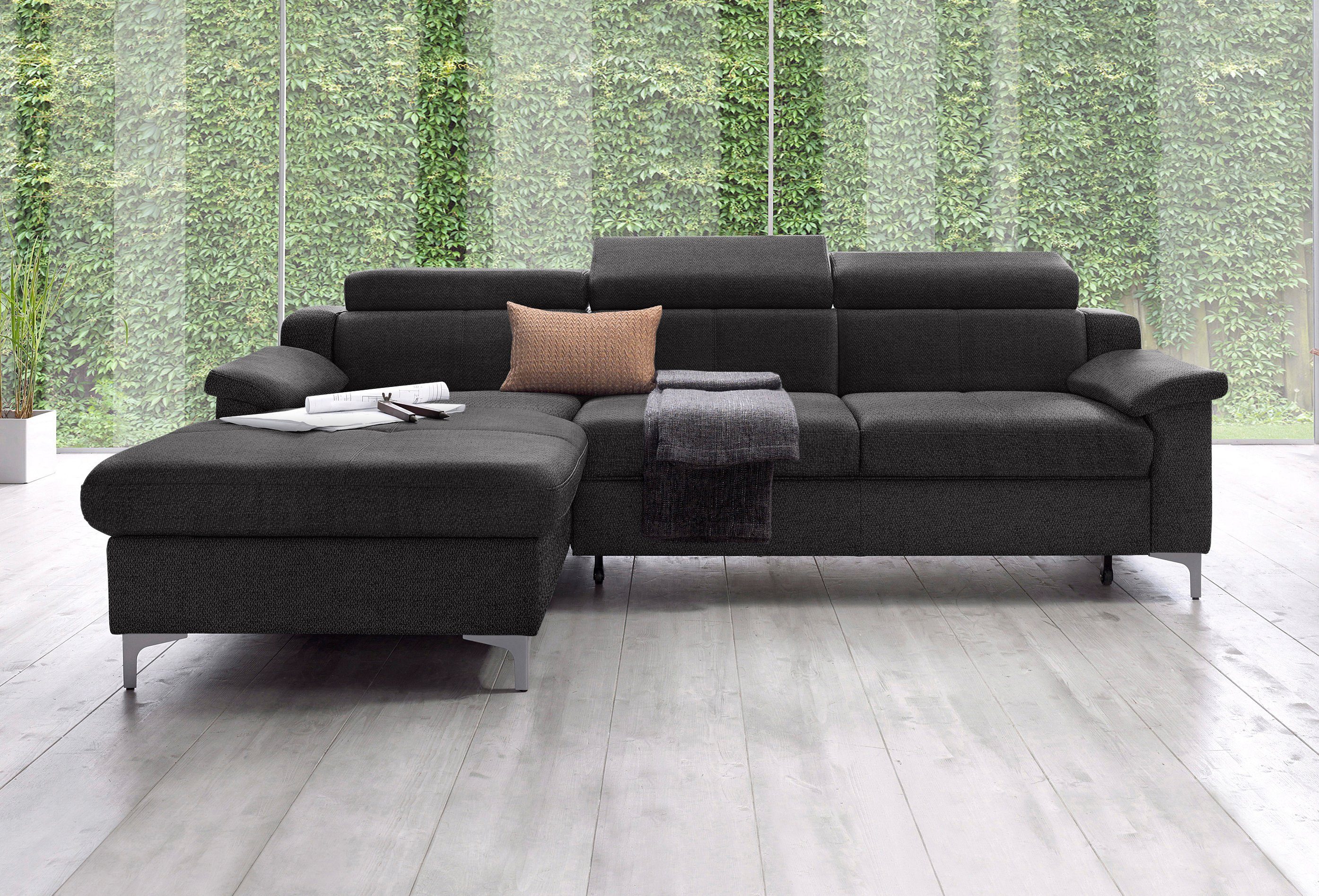 exxpo sofa fashion Hoekbank met verstelbare hoofdsteun resp. rugleuning