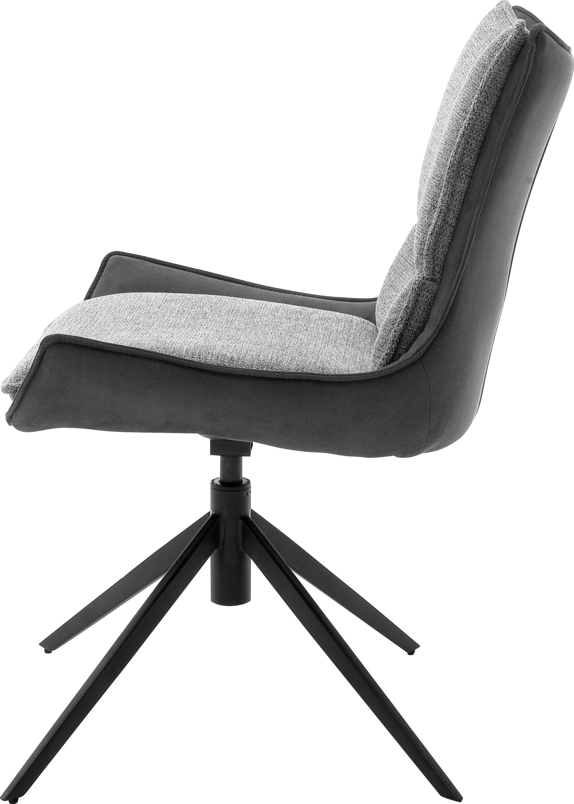 MCA furniture Stoel met 4 poten Kitami Eetkamerstoel draaibaar 360° met nivellering, bekleding, tot 120 kg (set, 2 stuks)