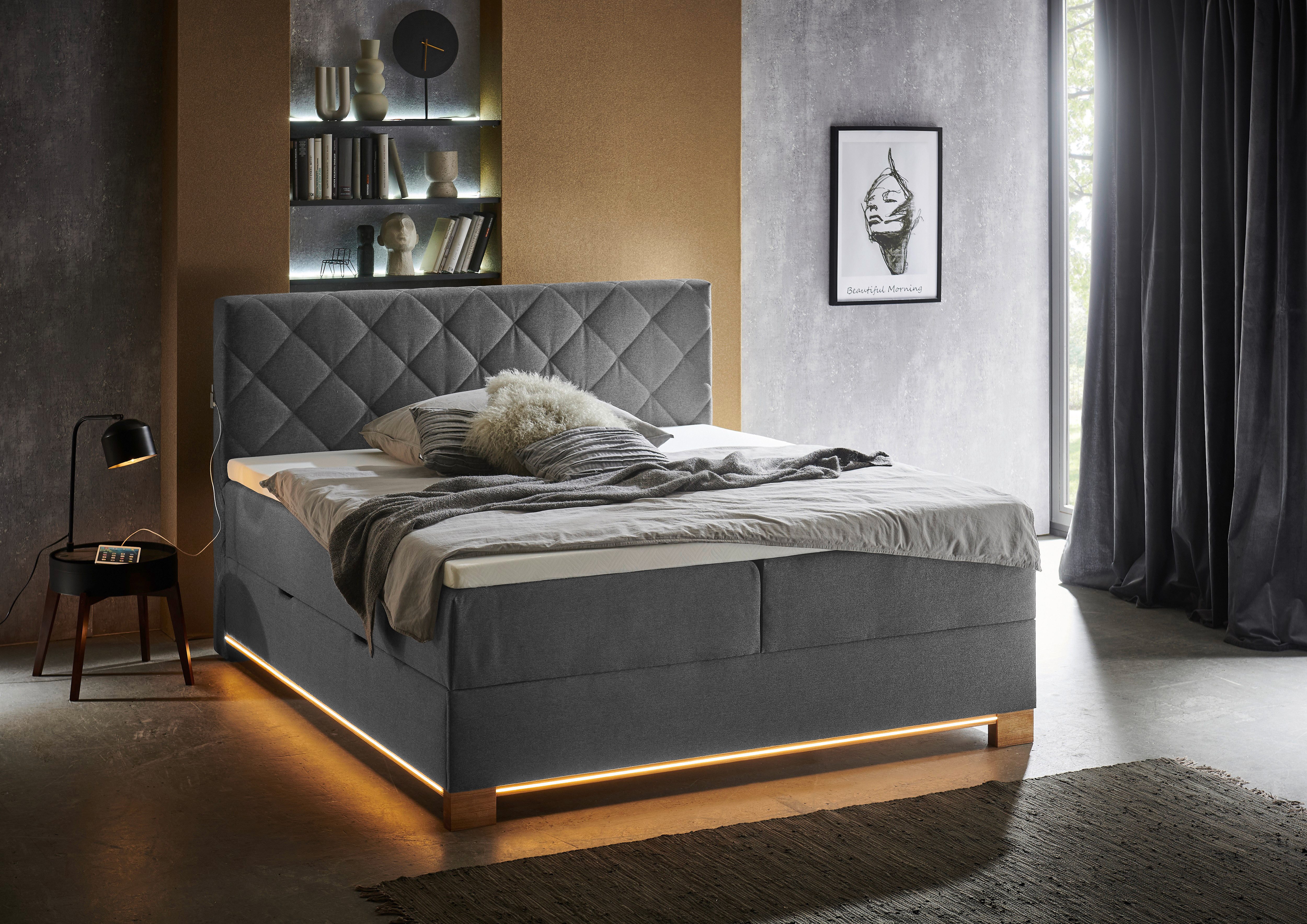 meise.möbel Boxspring Messina met bedkist, ledverlichting en topmatras