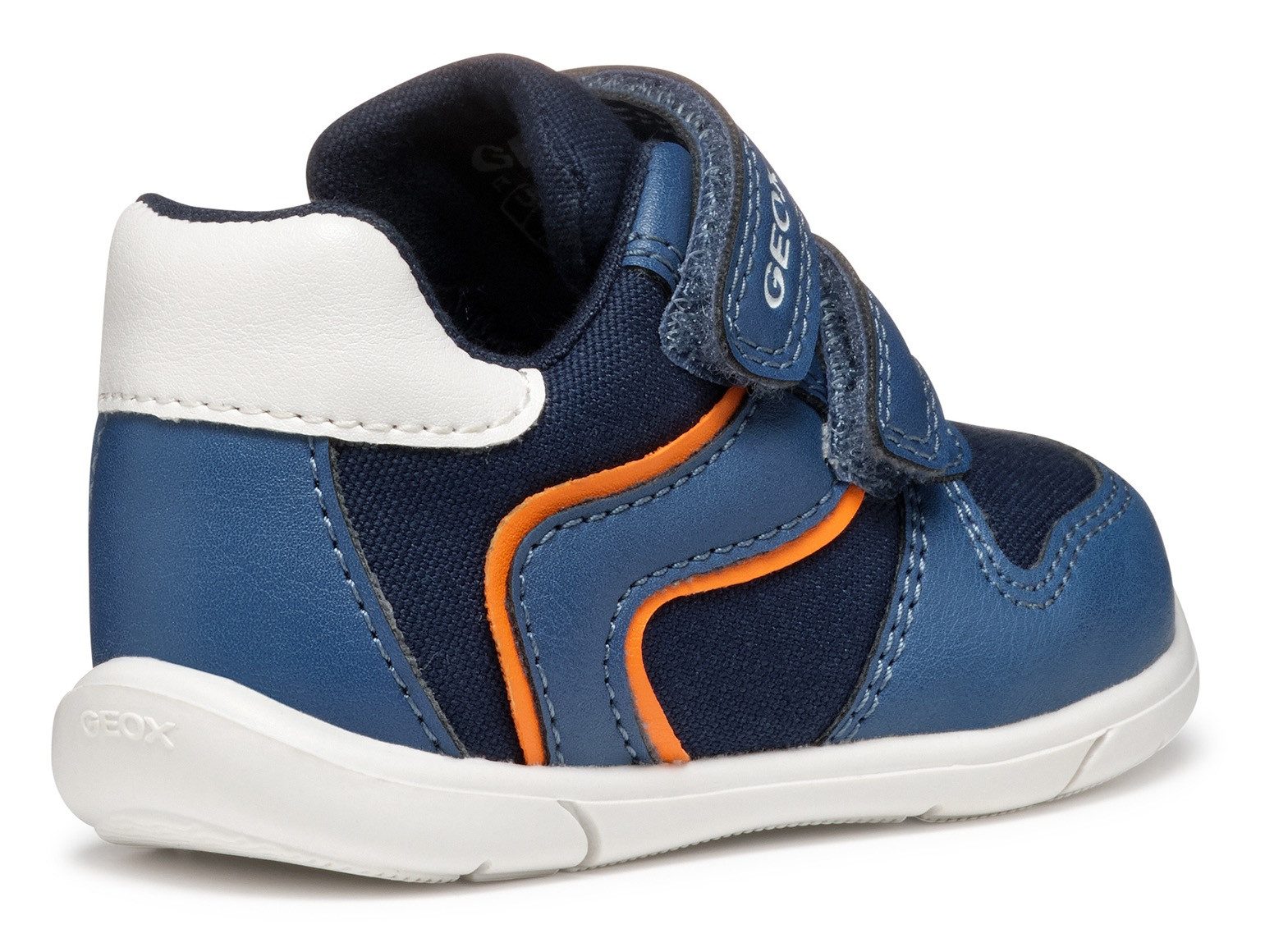 Geox Babyschoentjes B ZAPITO BOY , vrijetijdsschoen, babyschoen, klittenbandschoen met modieuze kleuraccent