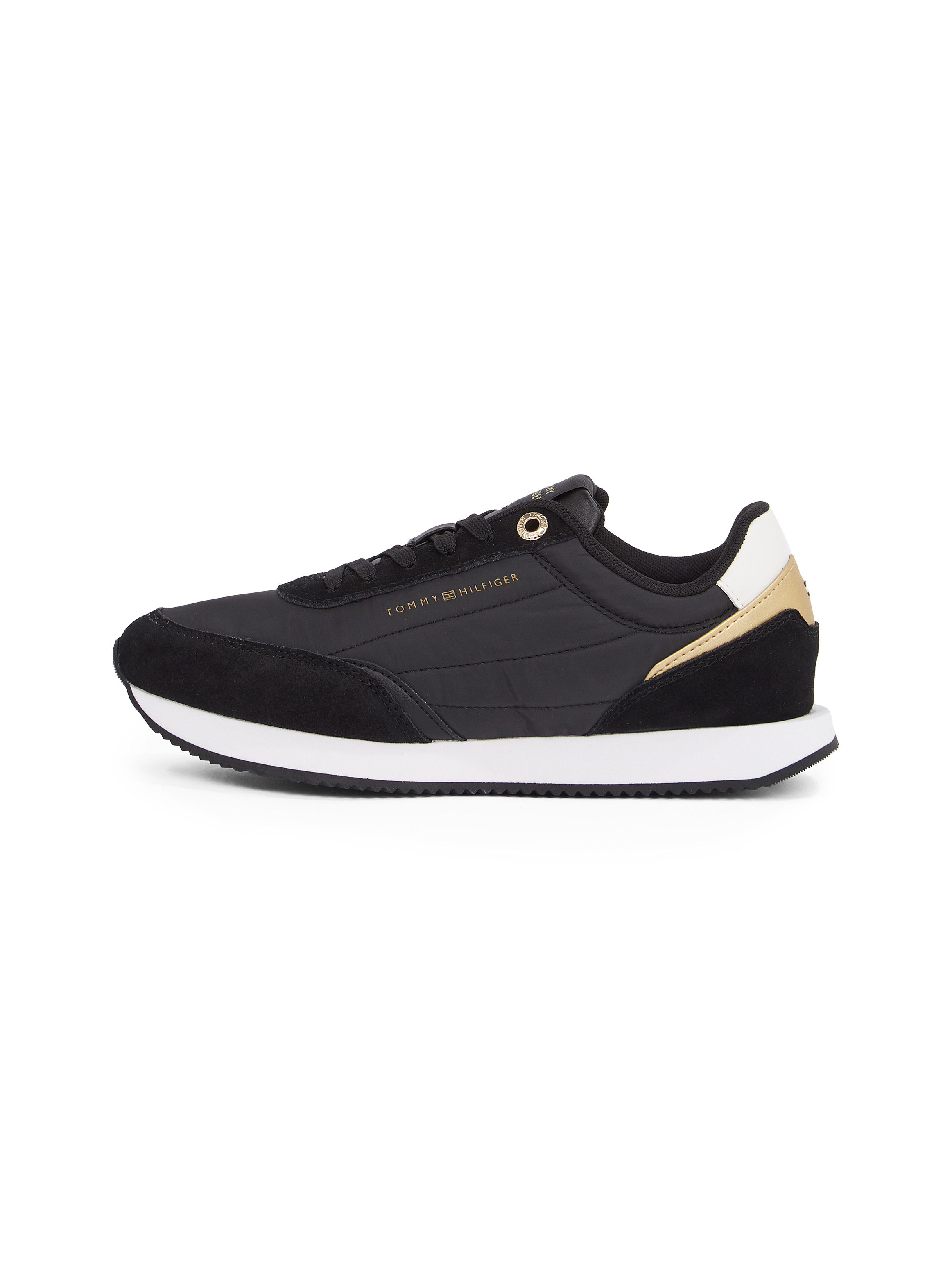 Tommy Hilfiger Plateausneakers ESSENTIAL RUNNER vrijetijdsschoen, lage schoen, veterschoen met contrastafwerkingen