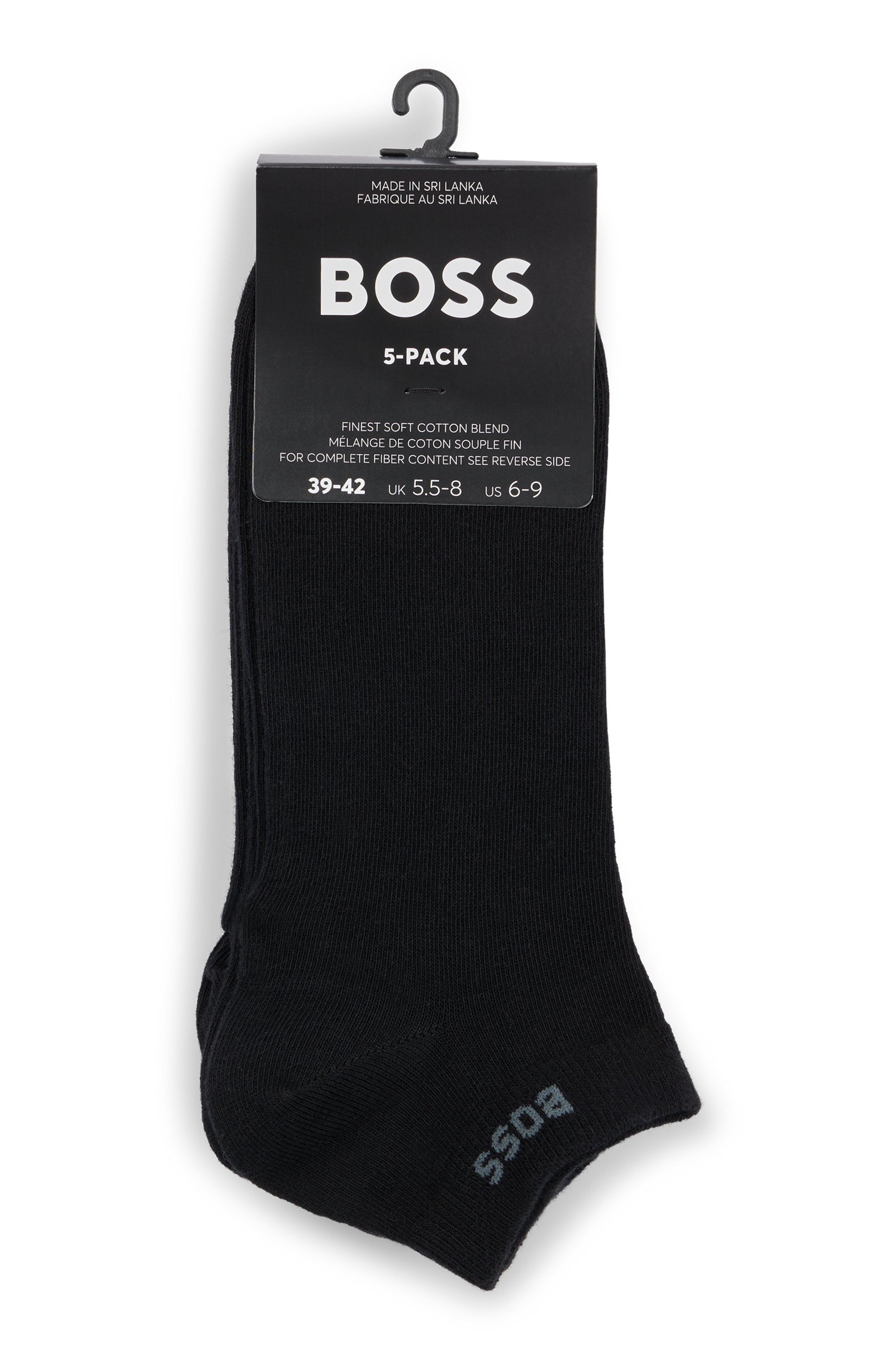 BOSS Sneakersokken 5P AS Uni CC met boss-label (set, 5 paar)