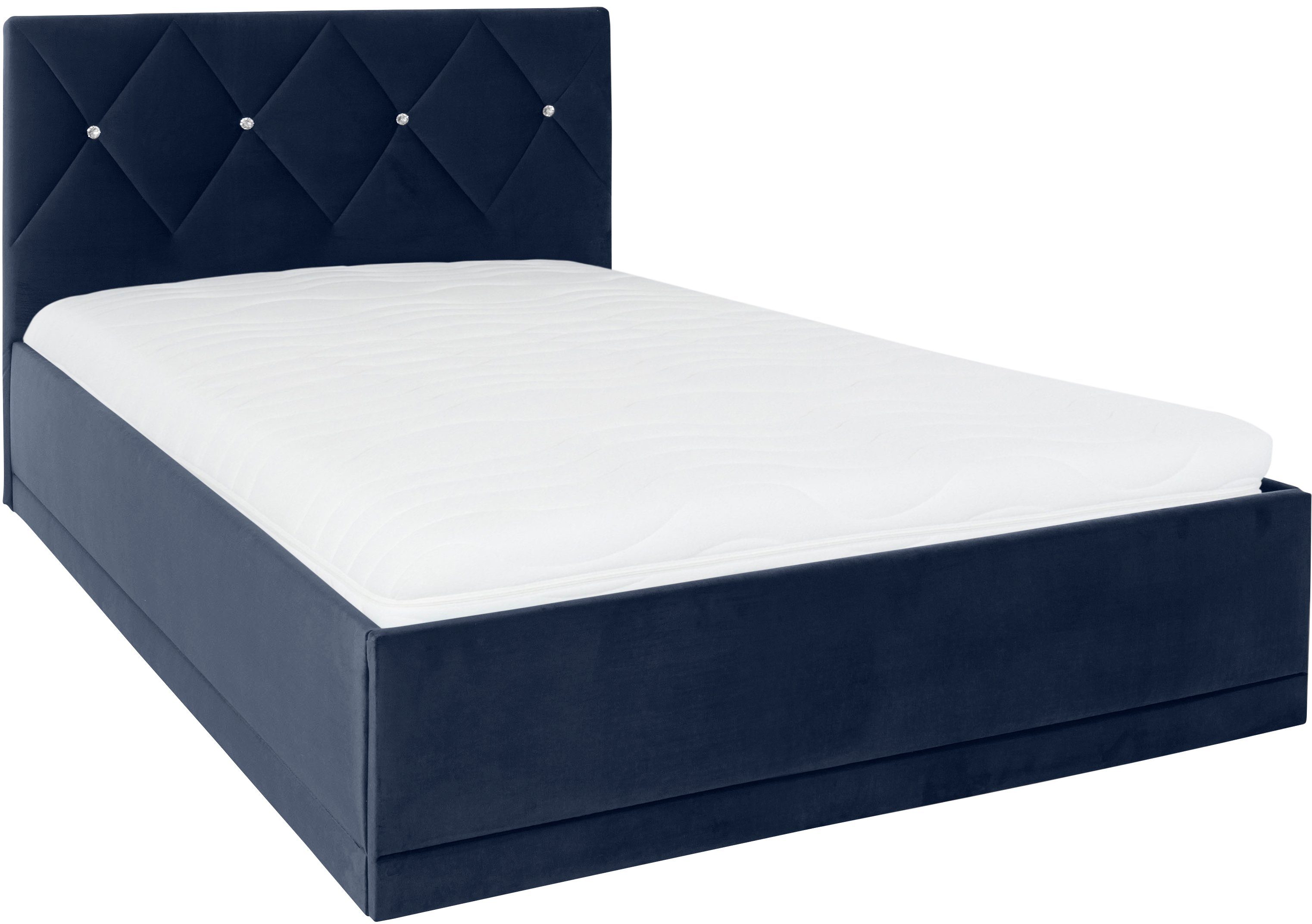 Westfalia Polsterbetten Gestoffeerd bed ADAMAS ook met bedlade, knoopdetails met stras