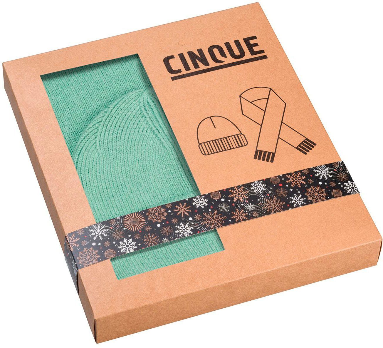 Cinque Gebreide sjaal Muts & sjaal in geschenkdoos, kerstcadeau (set, 2 stuks)