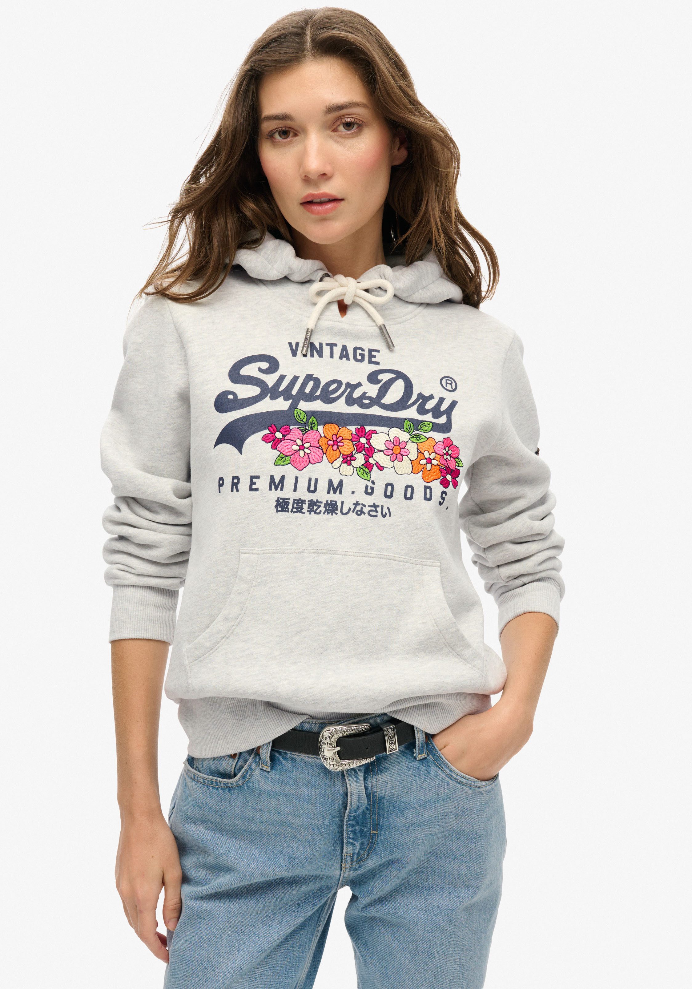 Superdry Hoodie VINTAGE VL PREM G FLORAL HOOD