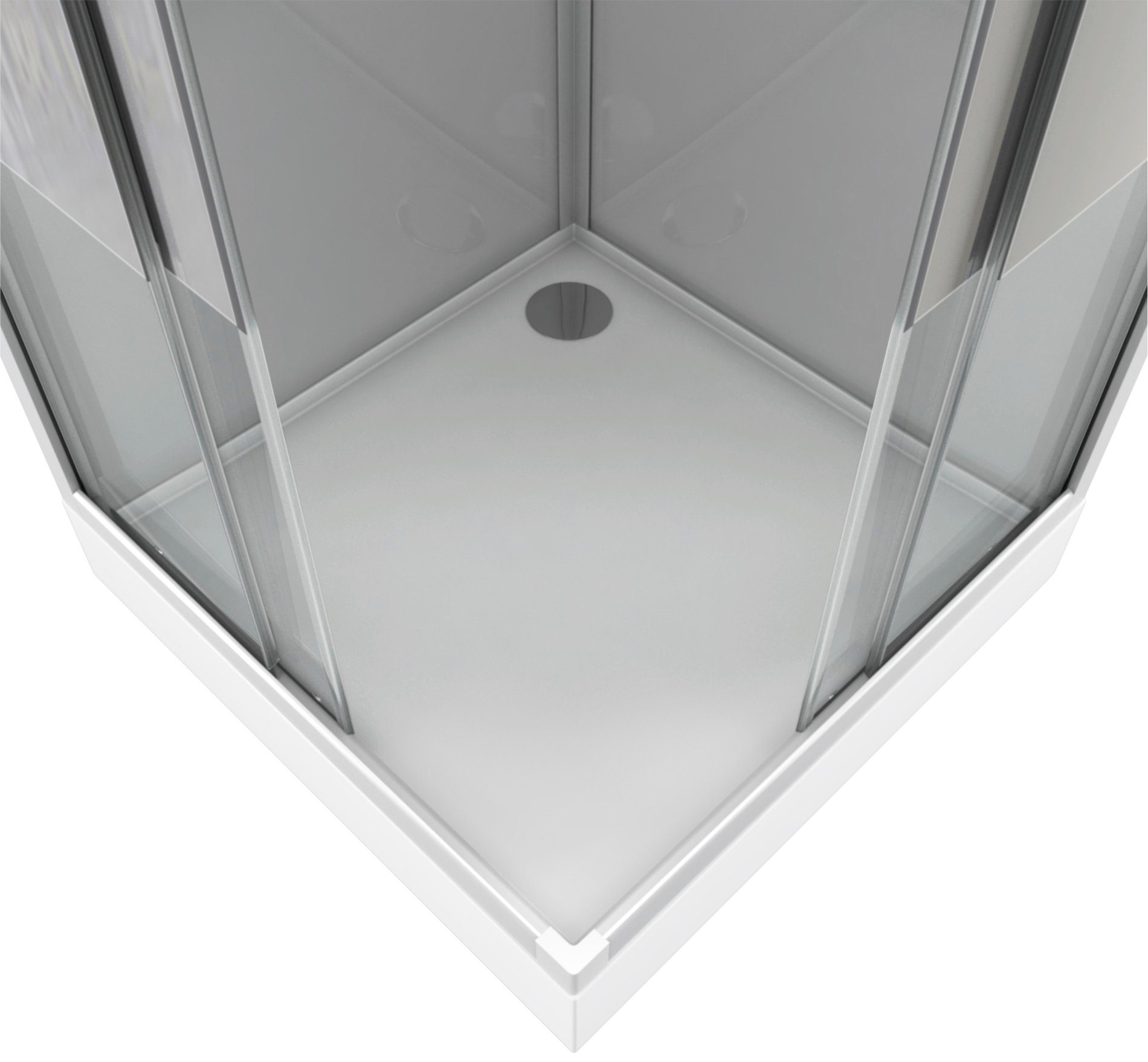 Marwell Complete douche Grey River 2 Square, 90 cm x 90 cm
