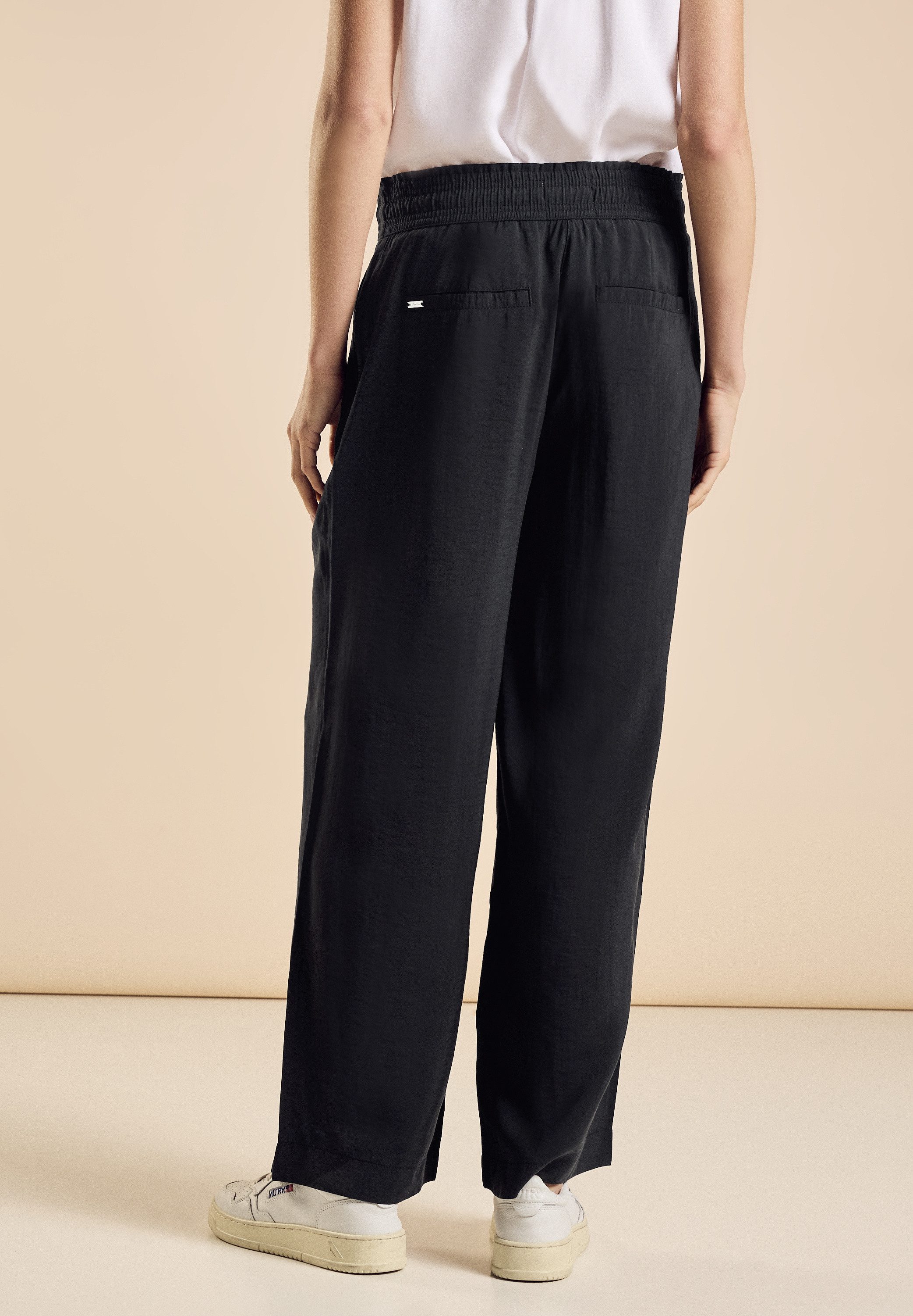 STREET ONE Stoffen broek met trekkoord