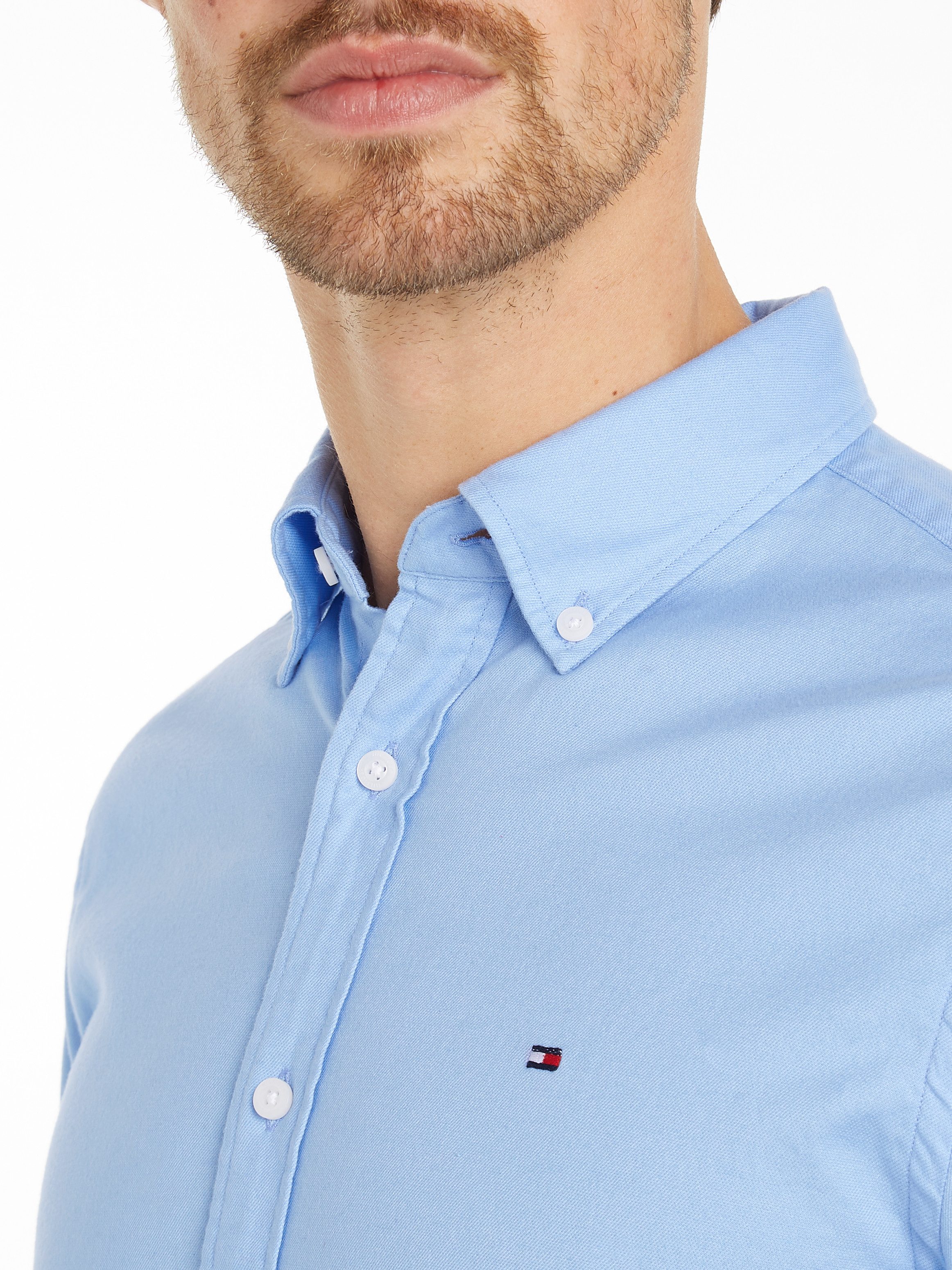 Tommy Hilfiger Businessoverhemd FLEX BRUSHED SOLID RF SHIRT