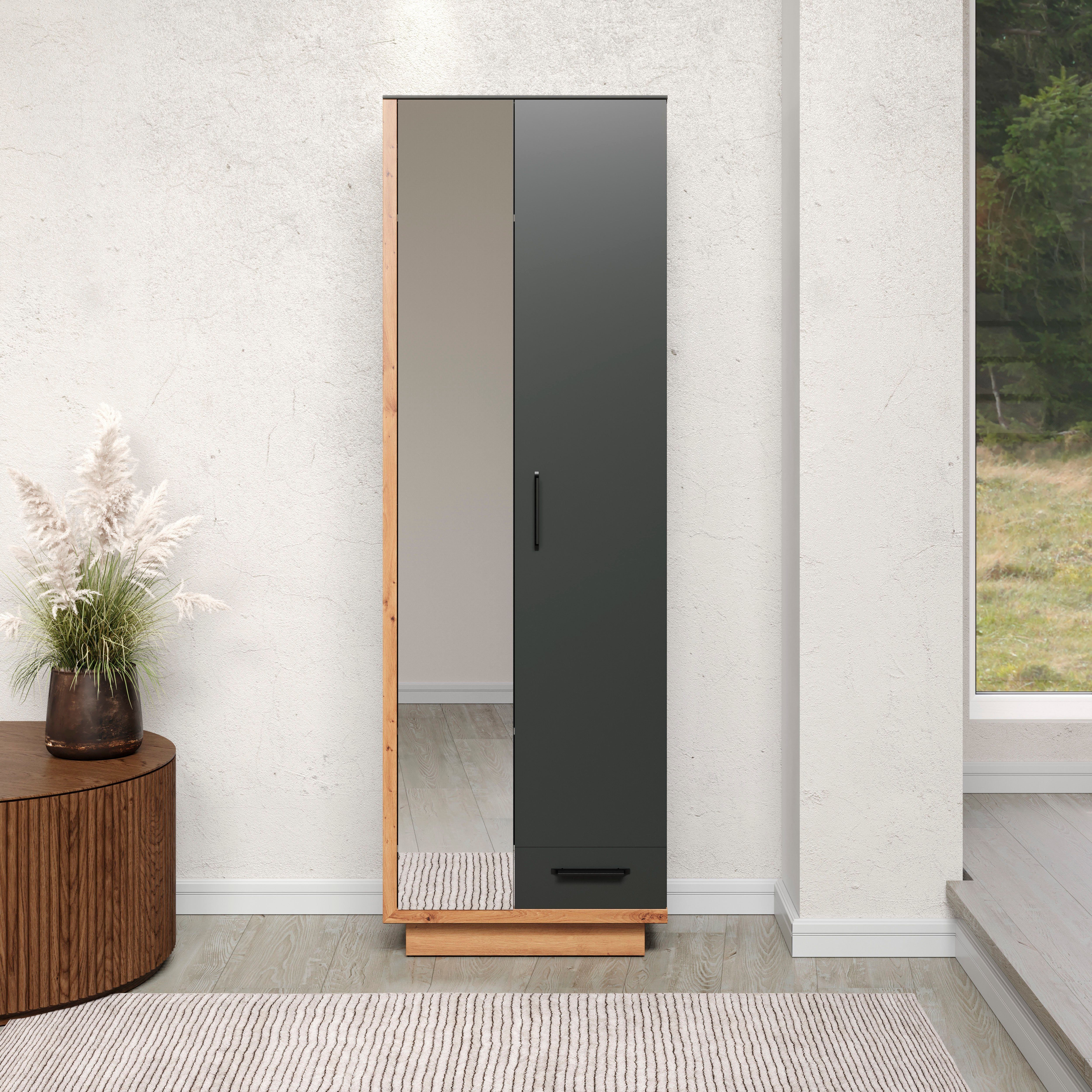 INOSIGN Kledingkast Premont Elegante hal kast op een sokkel - Soft-Close - Met frontspiegel (1 stuk)