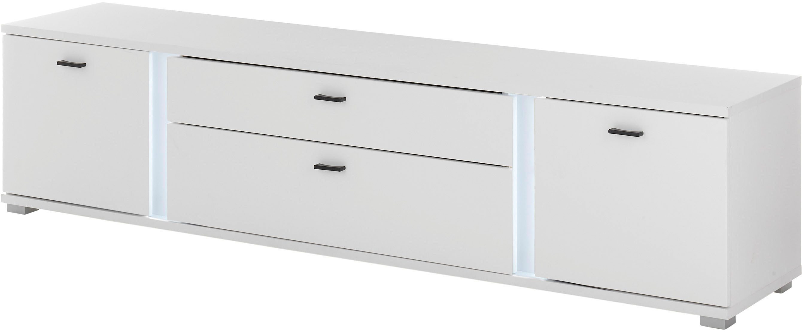 INOSIGN Tv-meubel Long Island in moderne trendkleur, inclusief verticale verlichting, breedte 200 cm (1 stuk)
