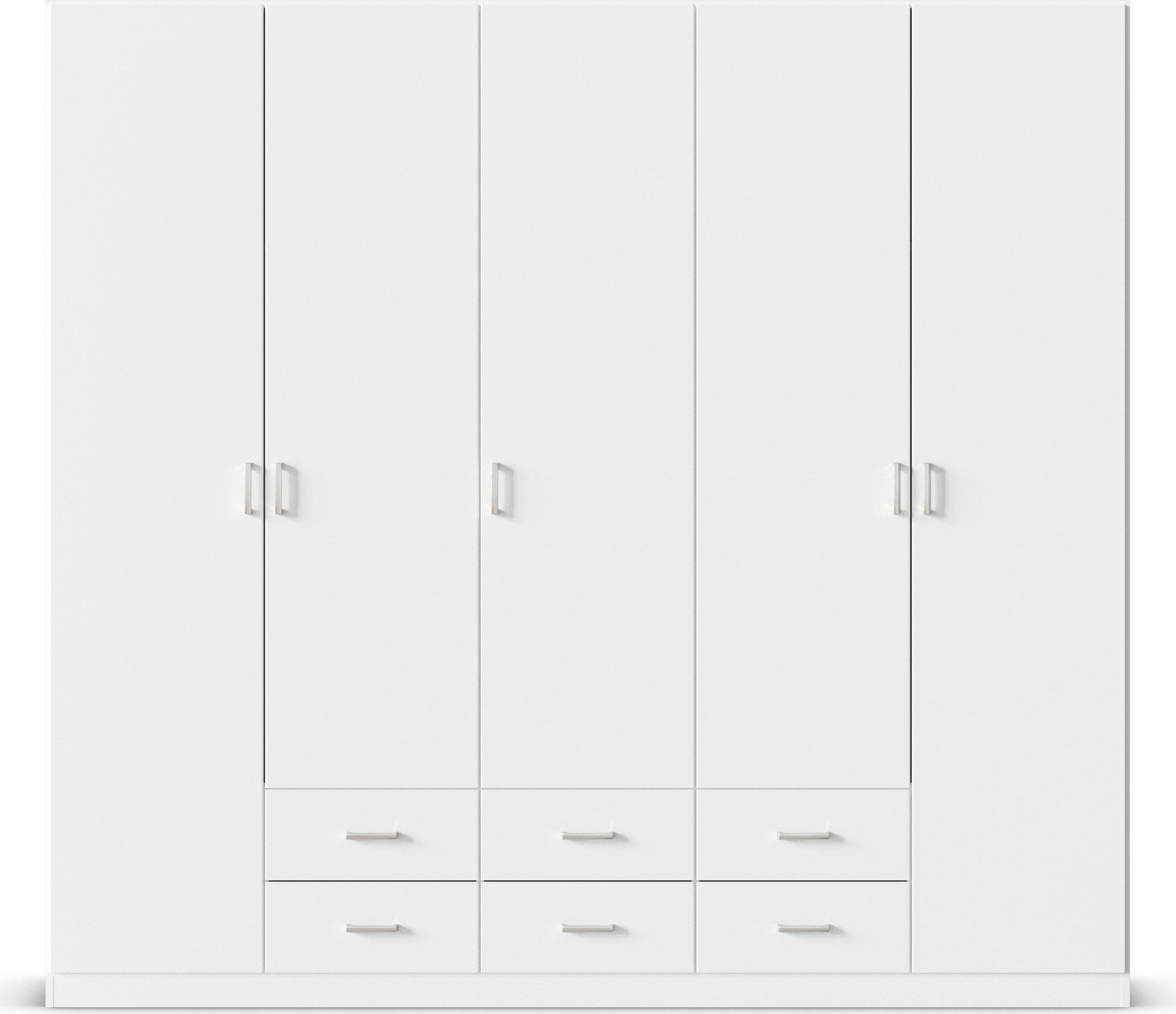 rauch Draaideurkast Kledingkast kast garderobe linnenkast GAMMA in 3 breedtes met 6 lades, in eenvoudig design topseller made in germany