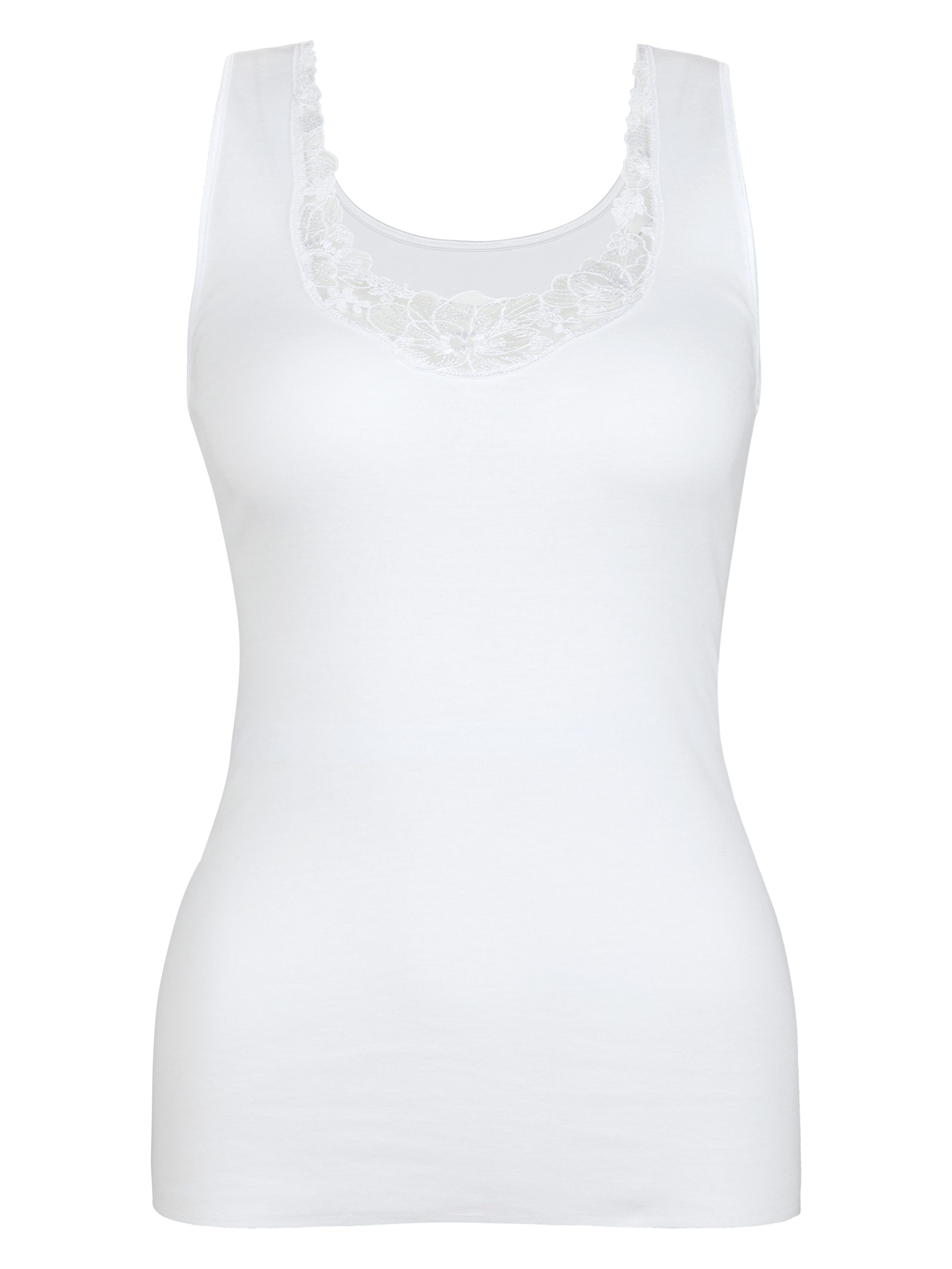 CALIDA Hemd Cotton Desire met elegante kantversiering