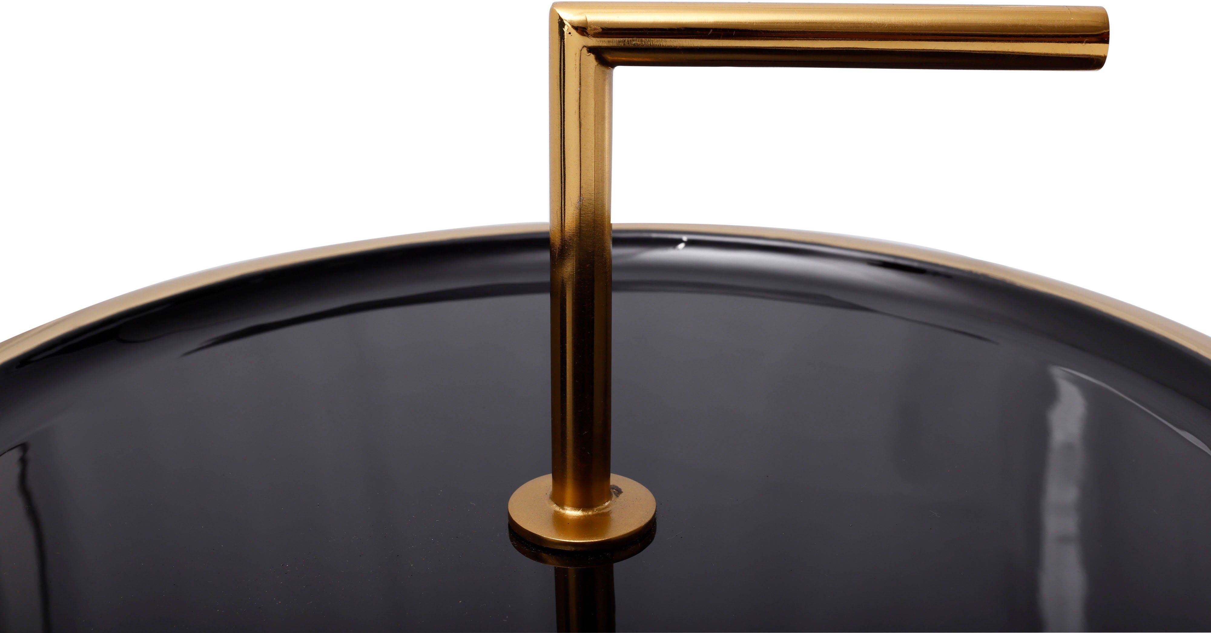 Kayoom Bijzettafel Art Deco 500, afzettafel van metaal, functioneel en stabiel Decoratief, met een afneembare handgreep ( 13 cm), opbergfunctie (1 stuk)