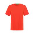 united colors of benetton shirt met korte mouwen met opgestikte borstzak oranje