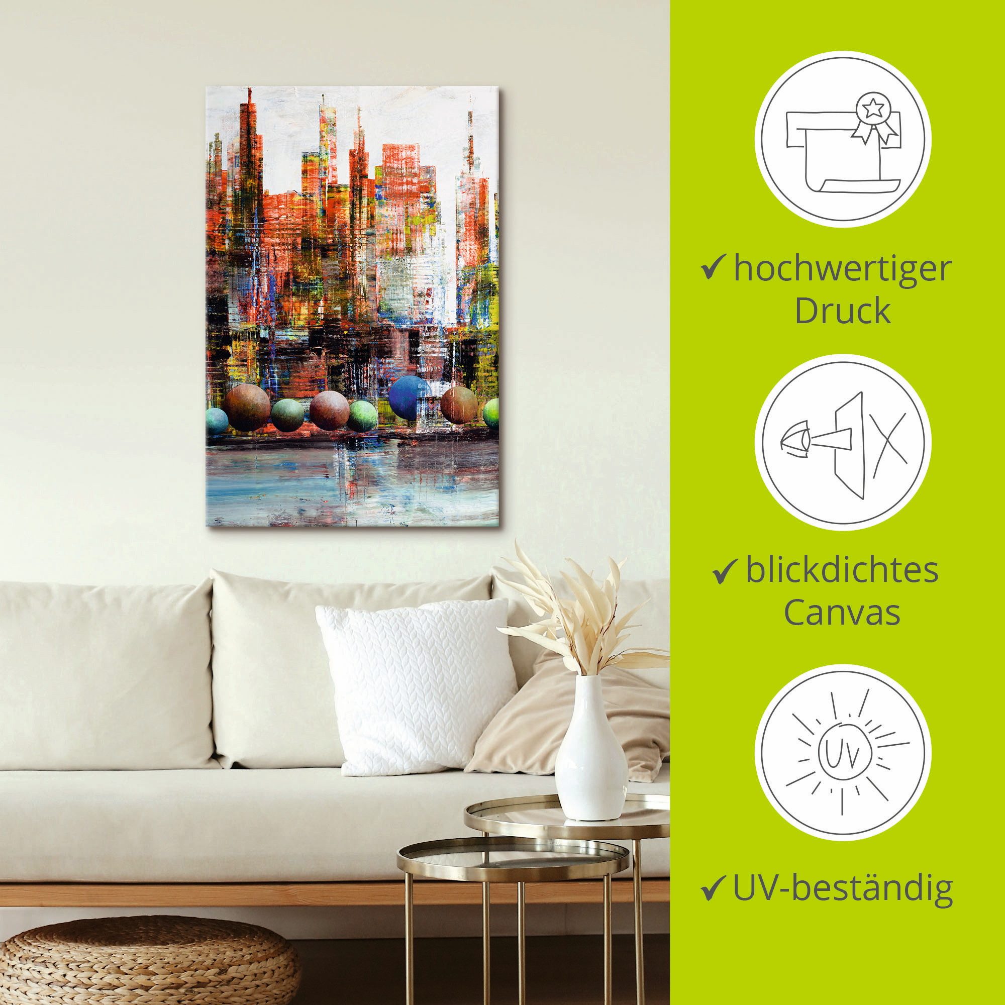 Artland Artprint New York stadsgezicht als artprint op linnen, muursticker in verschillende maten