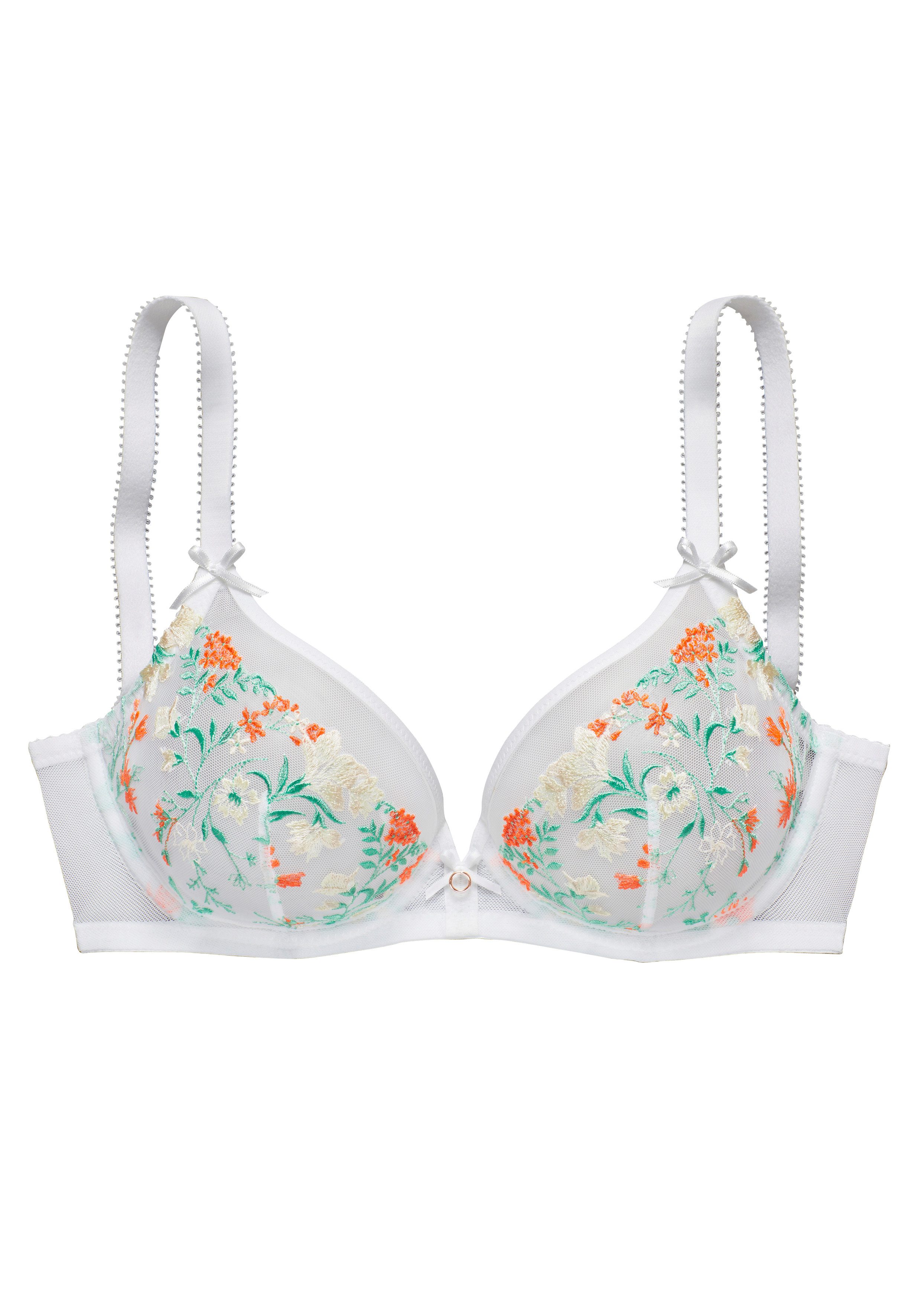 Lascana Beugel-bh met delicate bloemen borduursel en filigraan accessoires, sexy lingerie
