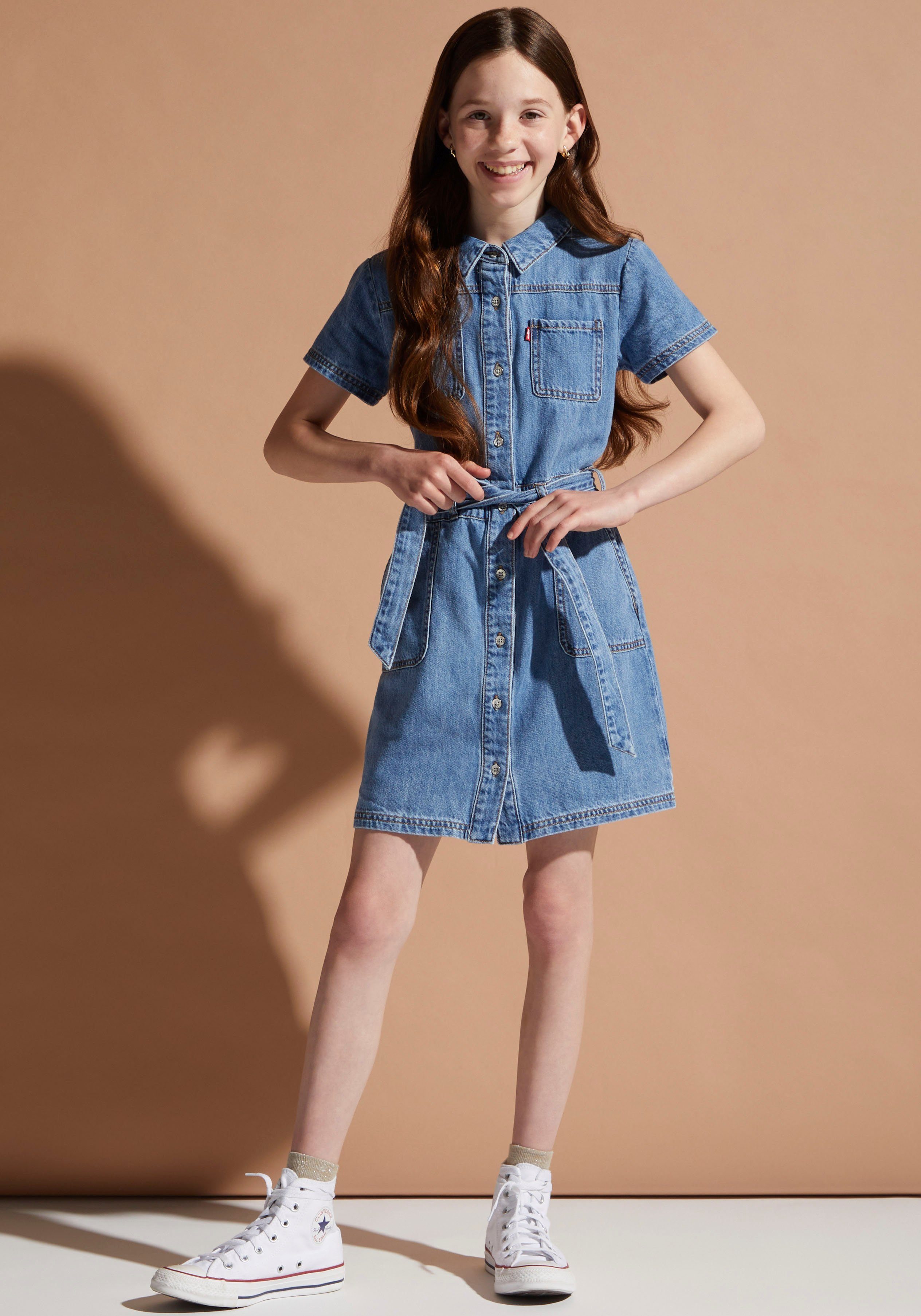 Levi's Kidswear Jeans jurk LVG ORGANIC UTILITY DRESS