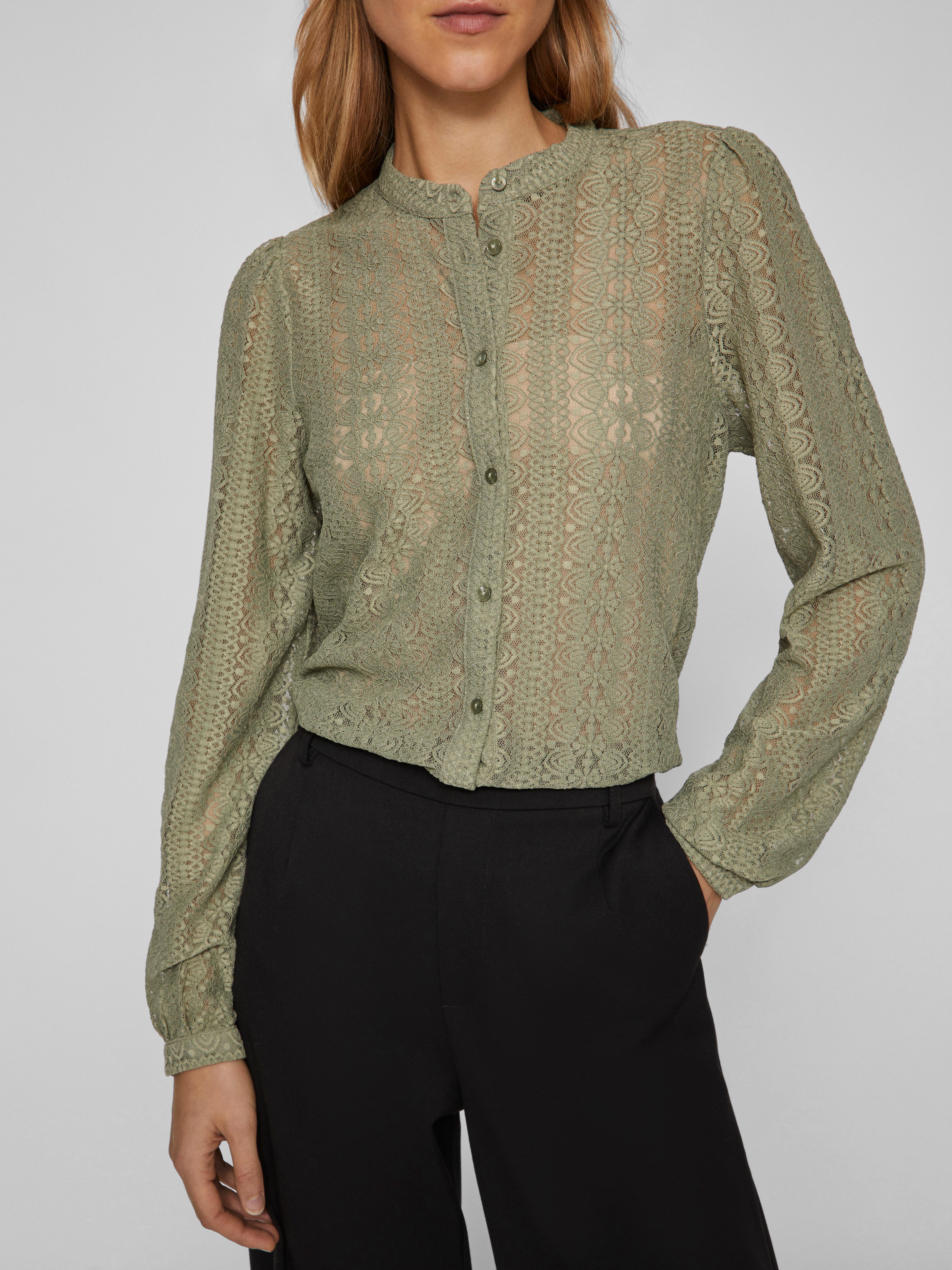 Vila Shirt VICHIKKA LACE L/S SHIRT- NOOS
