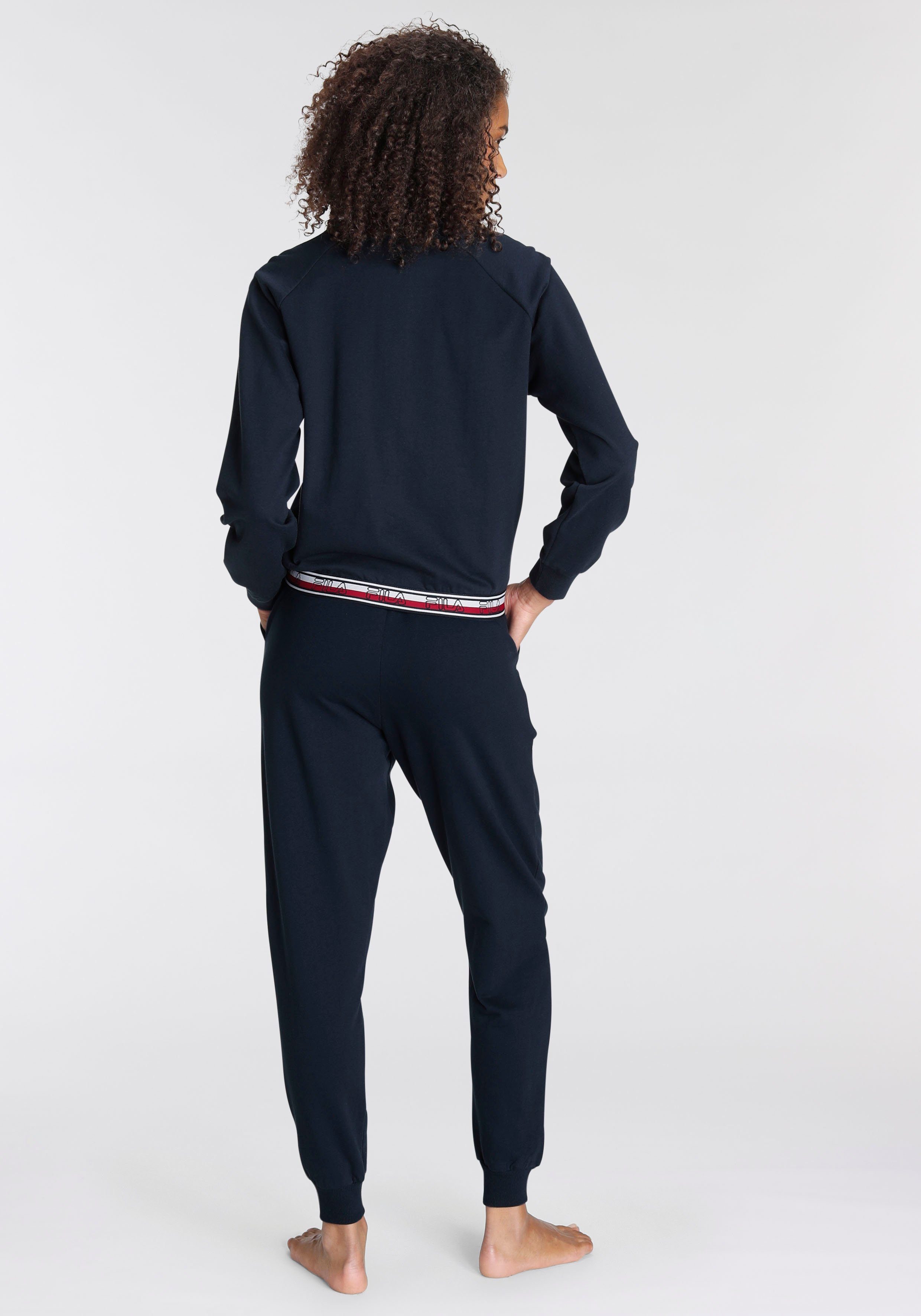 Fila Pyjama met details in contrastkleur (set, 2-delig)