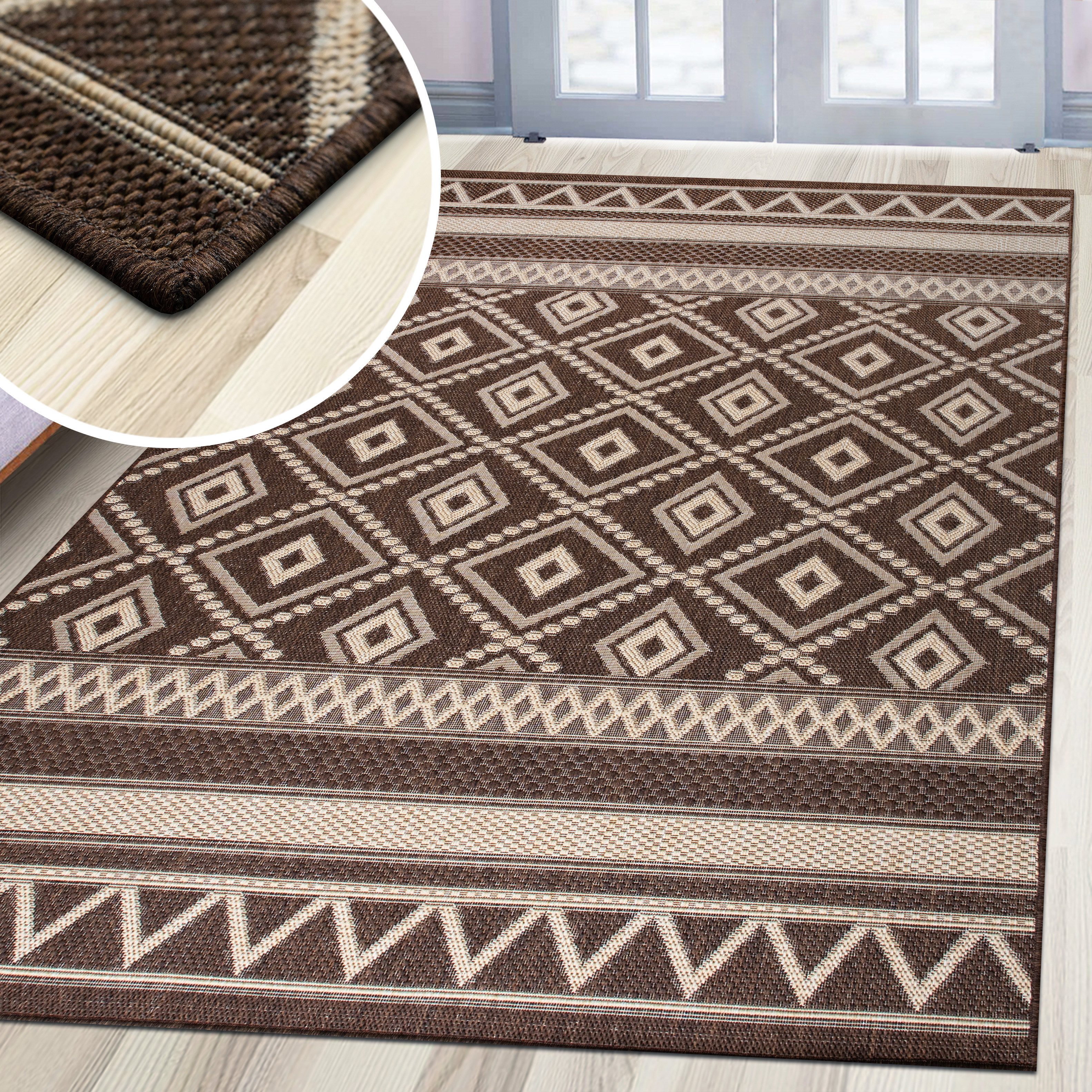my home Vloerkleed Toronto is ook als loper verkrijgbaar Geschikt voor binnen en buiten, sisal-look, weerbestendig & uv-bestendig, boho